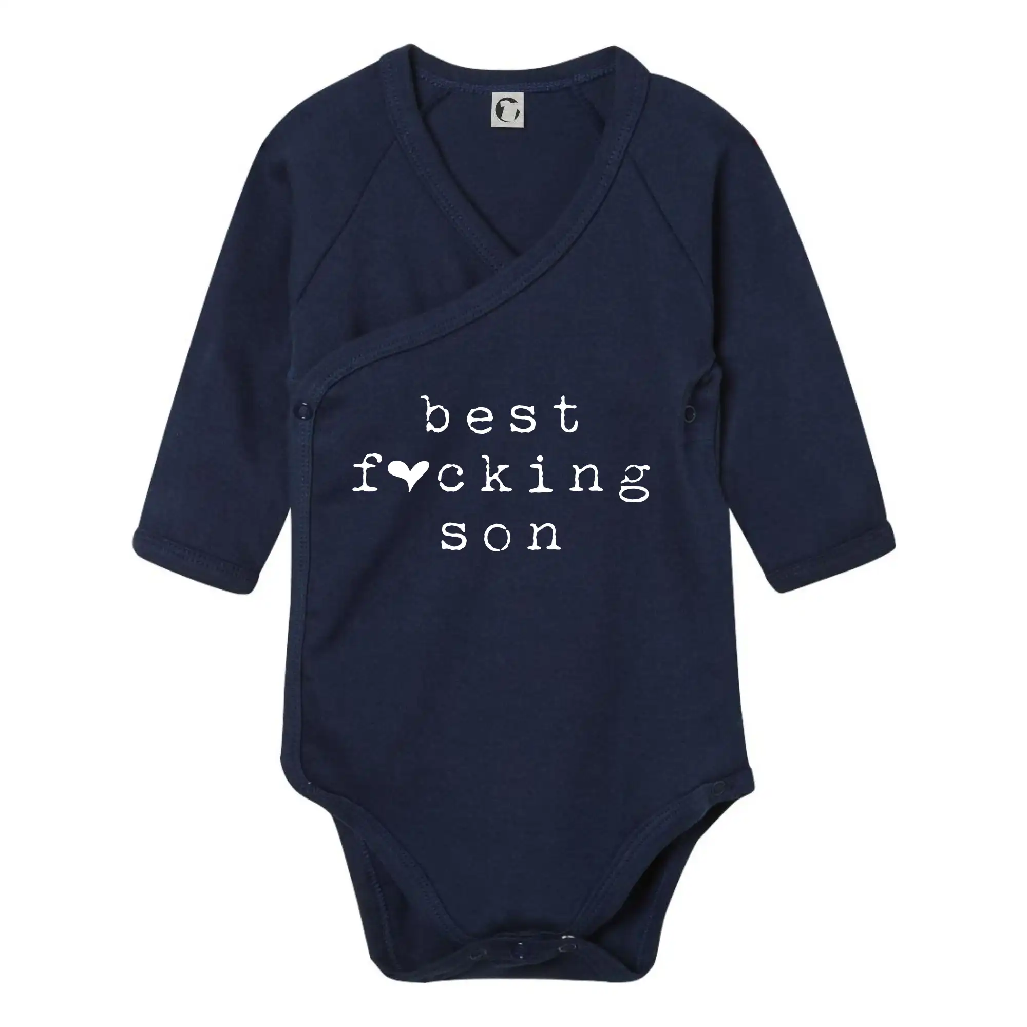 Rodinné tričká - Best fucking son - Body zavinovacie s dlhým rukávom