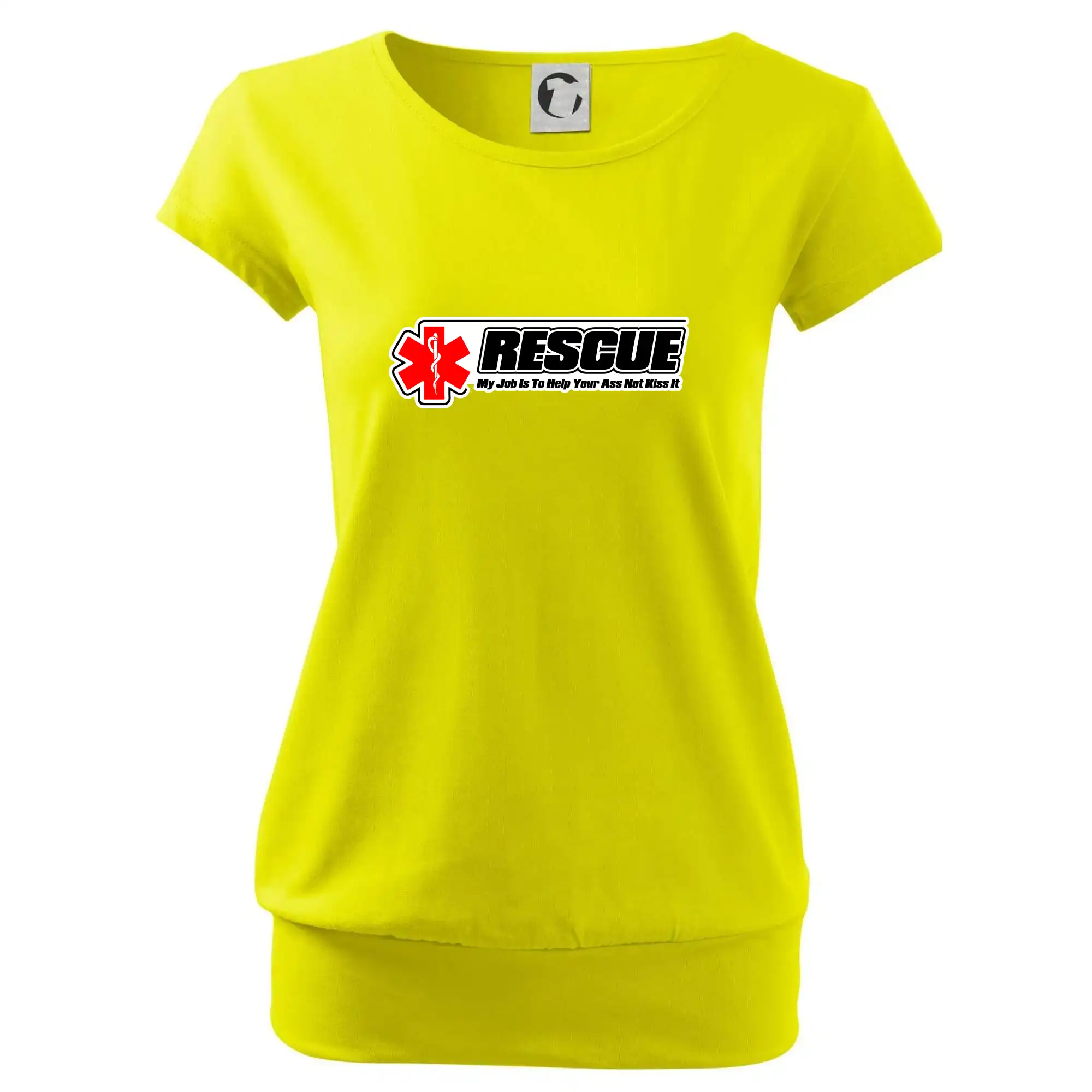 Tričká a mikiny pre záchranárov a lekárov - Kvalitné oblečenie pre zdravotníkov - Rescue My Job Is To Help Your Ass Not Kiss It - Voľné tričko city