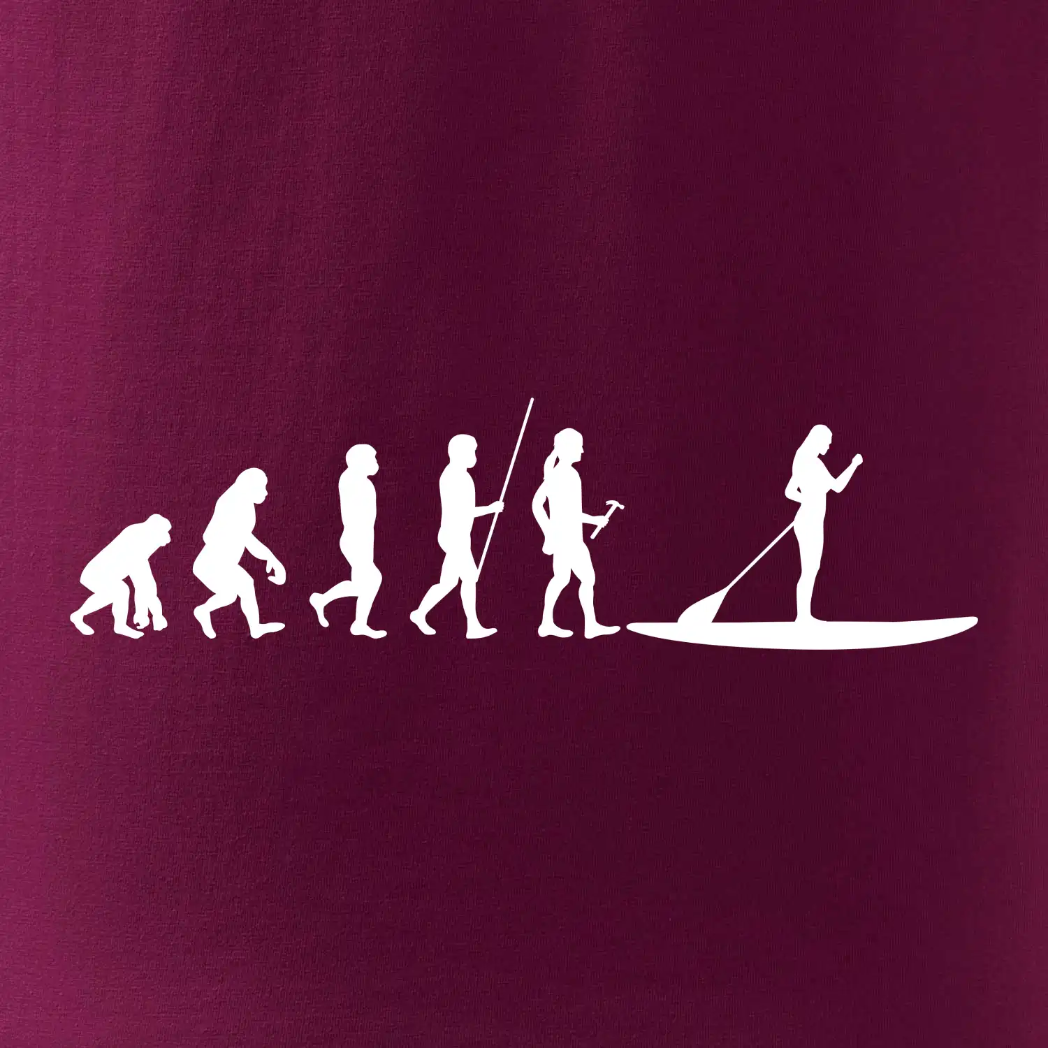 Evoluce paddleboard žena