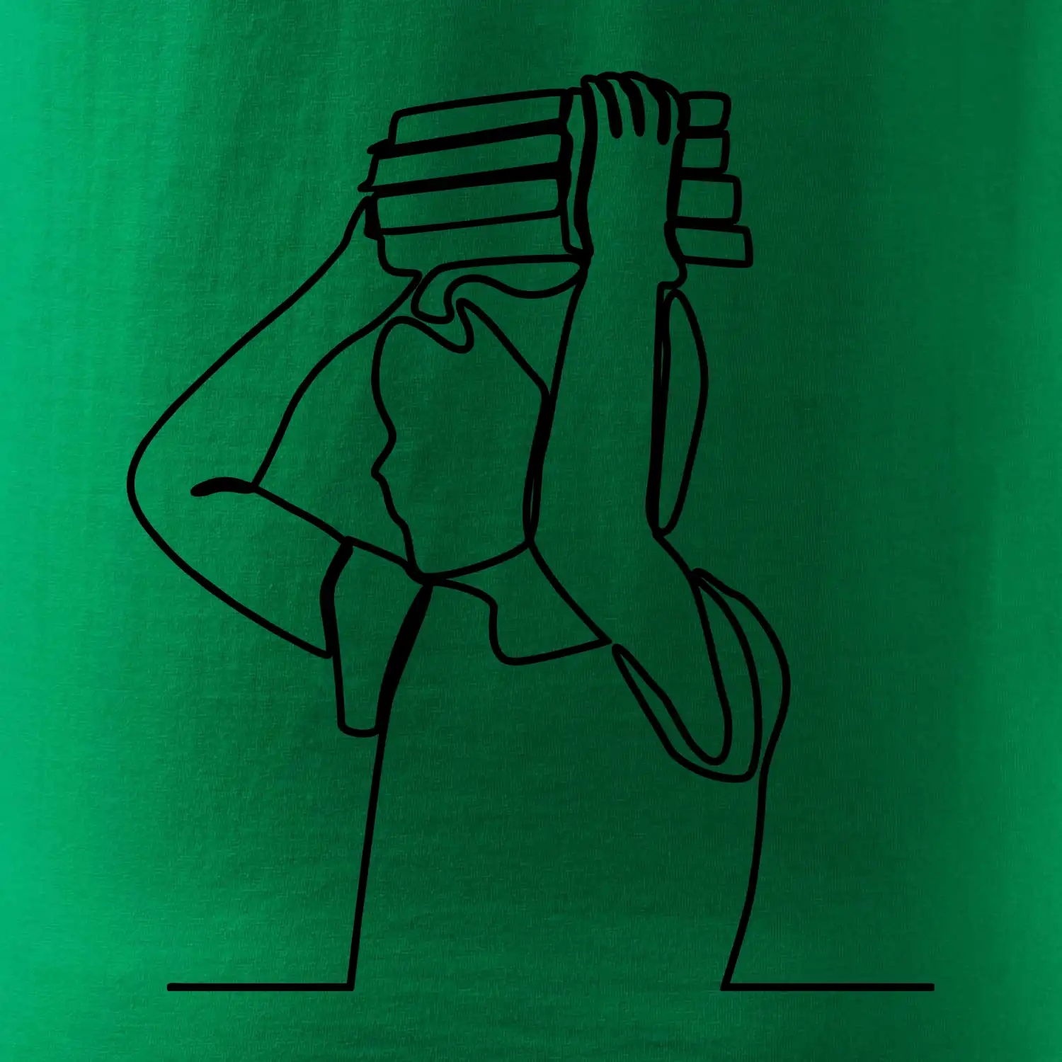 Student a kniha jedním tahem