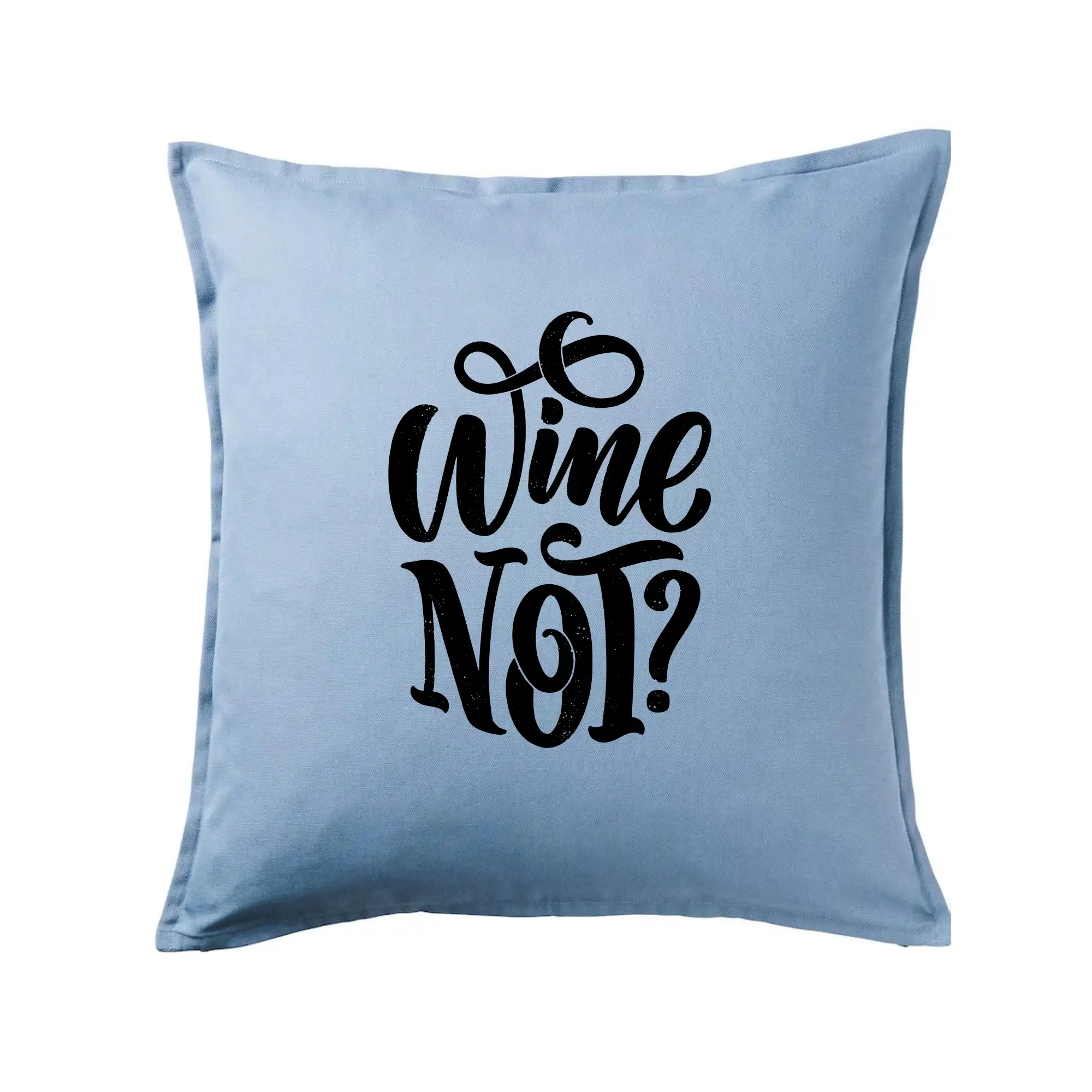 Vtipná tričká s tematikou vína - Wine not - čierna - Vankúš 50x50