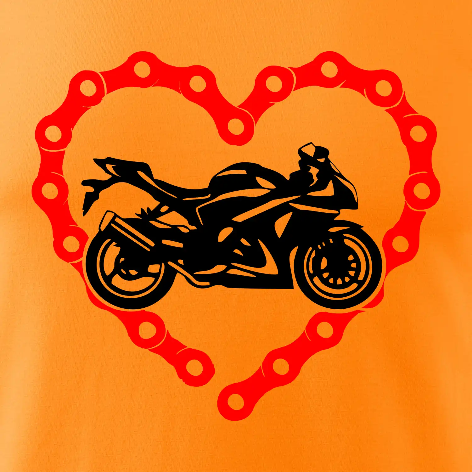 Moto srdce řetěz - silniční