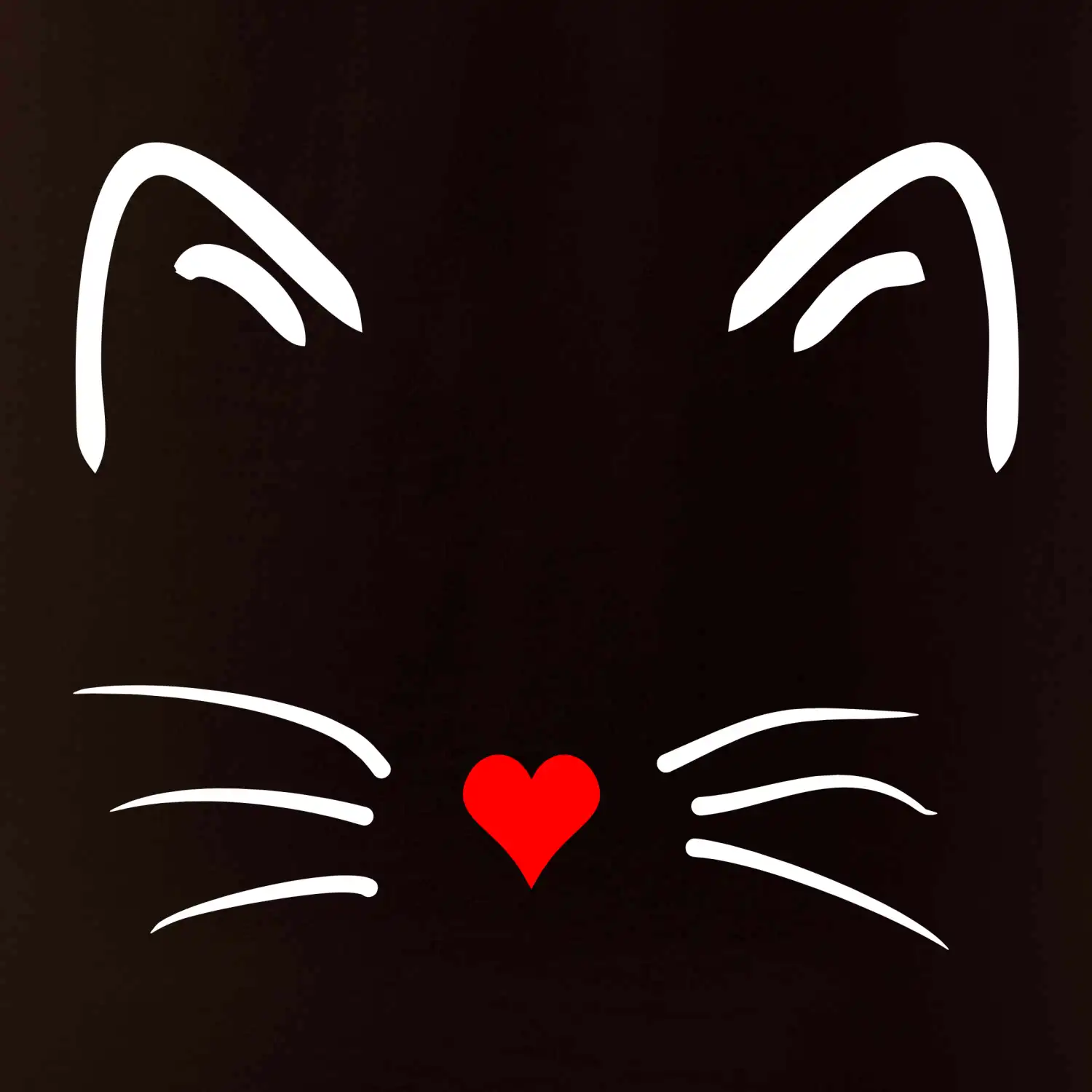 Kočka - srdce místo nosu