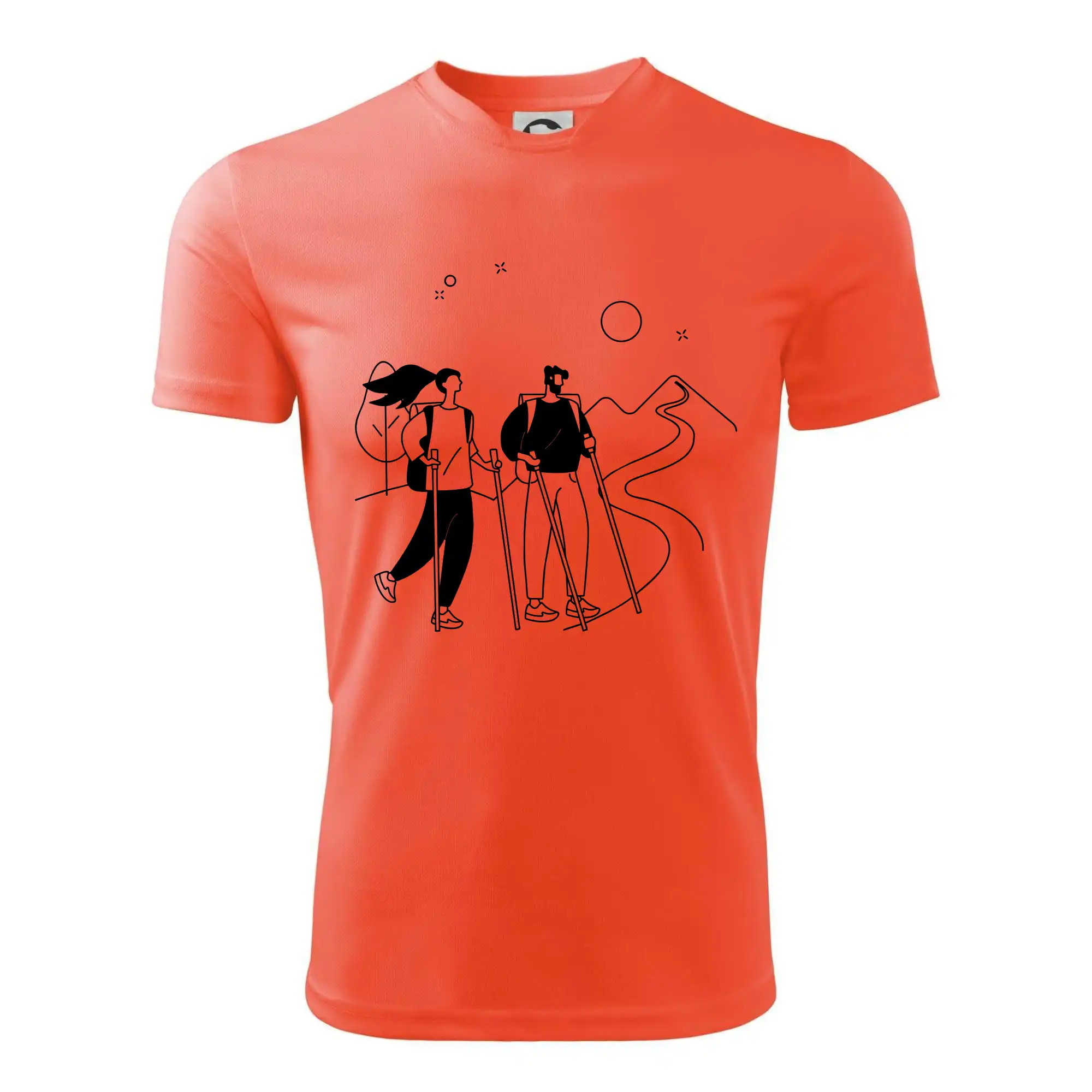 Trička pre cestovateľov - Kreslený pár na výlete - Detské tričko športové