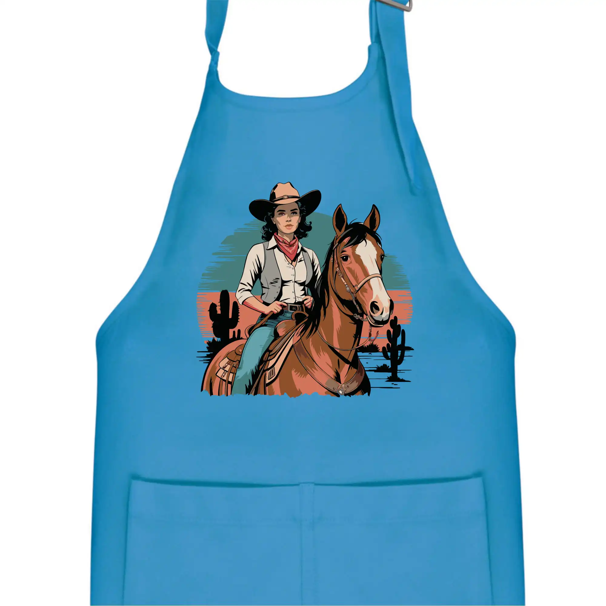 Cowgirl vintage na koni