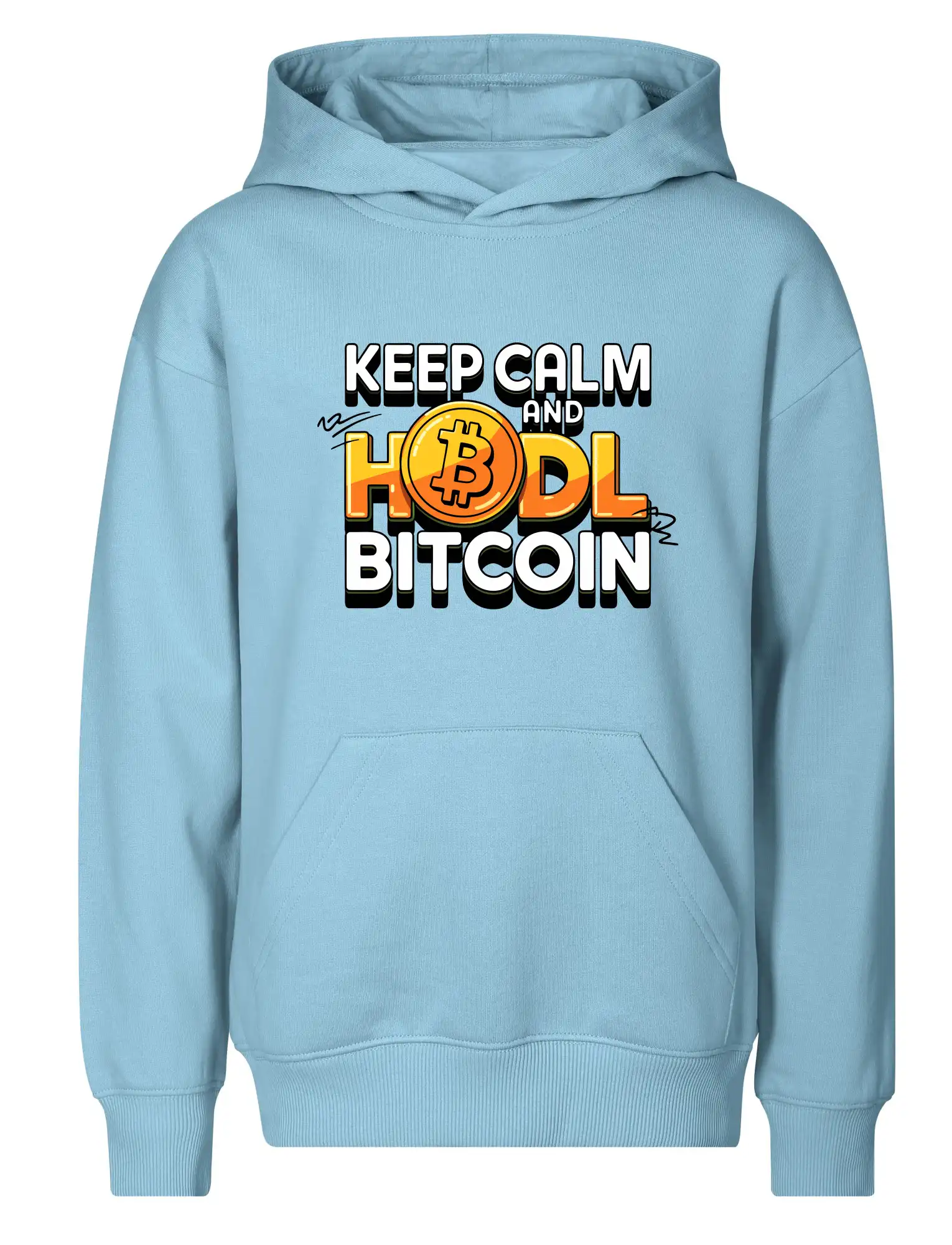 3D nápis Keep Calm and HODL Bitcoin