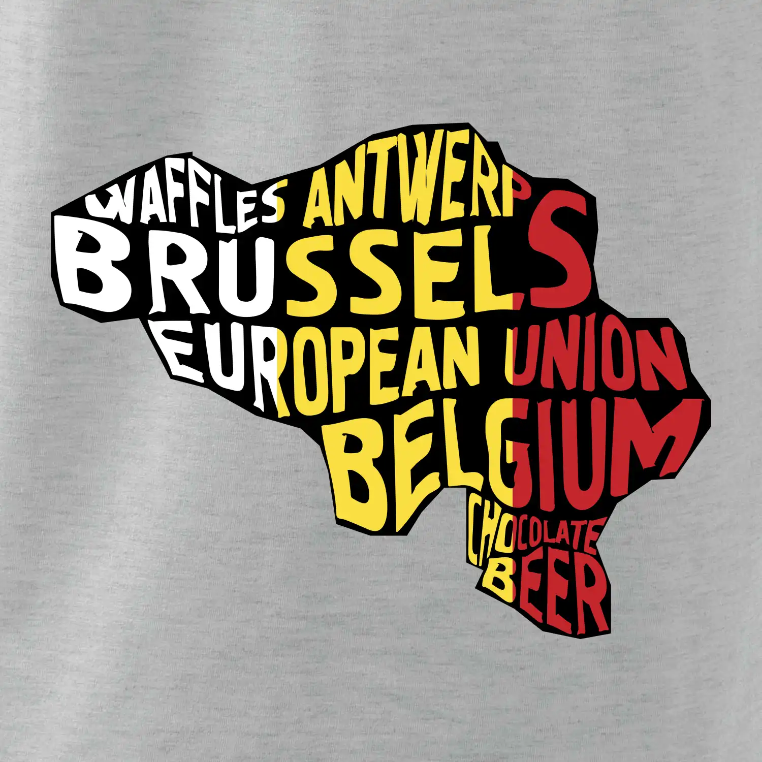 Mapy - názvy měst - Belgie