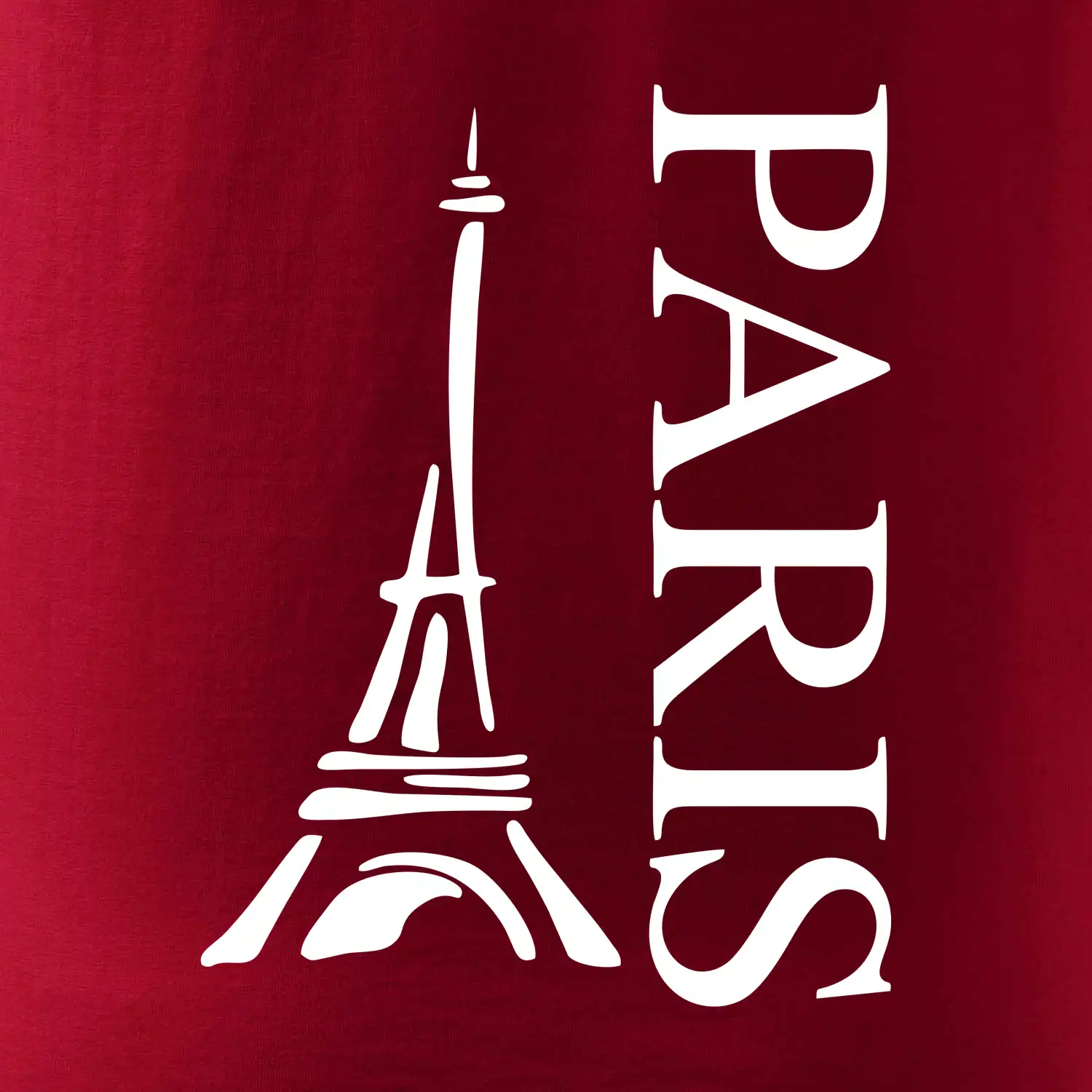 Paris nápis Eiffelovka na výšku