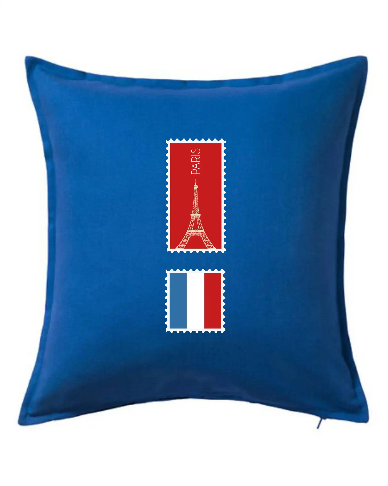 Tričká Francúzsko - Paríž známka farebná - Vankúš 50x50