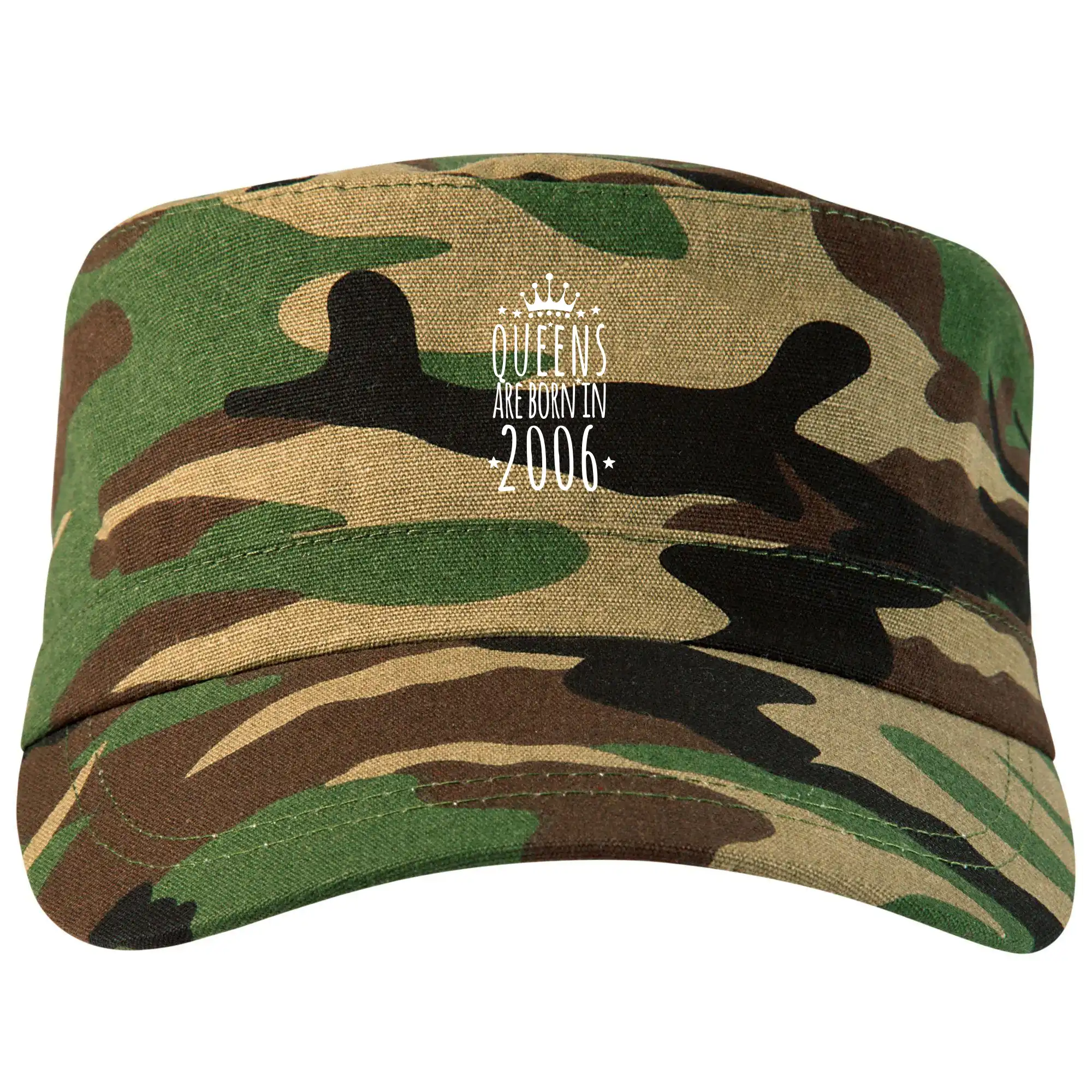 Trička s ročníkom 2006 - Queens are born in 2006 - Šiltovka CAMO