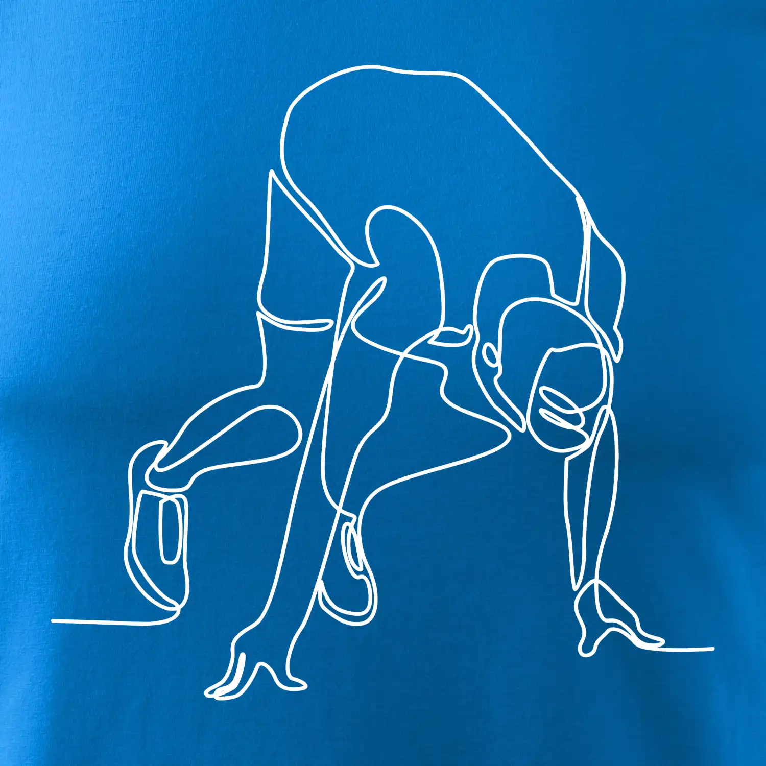 Běžec na startu jedním tahem