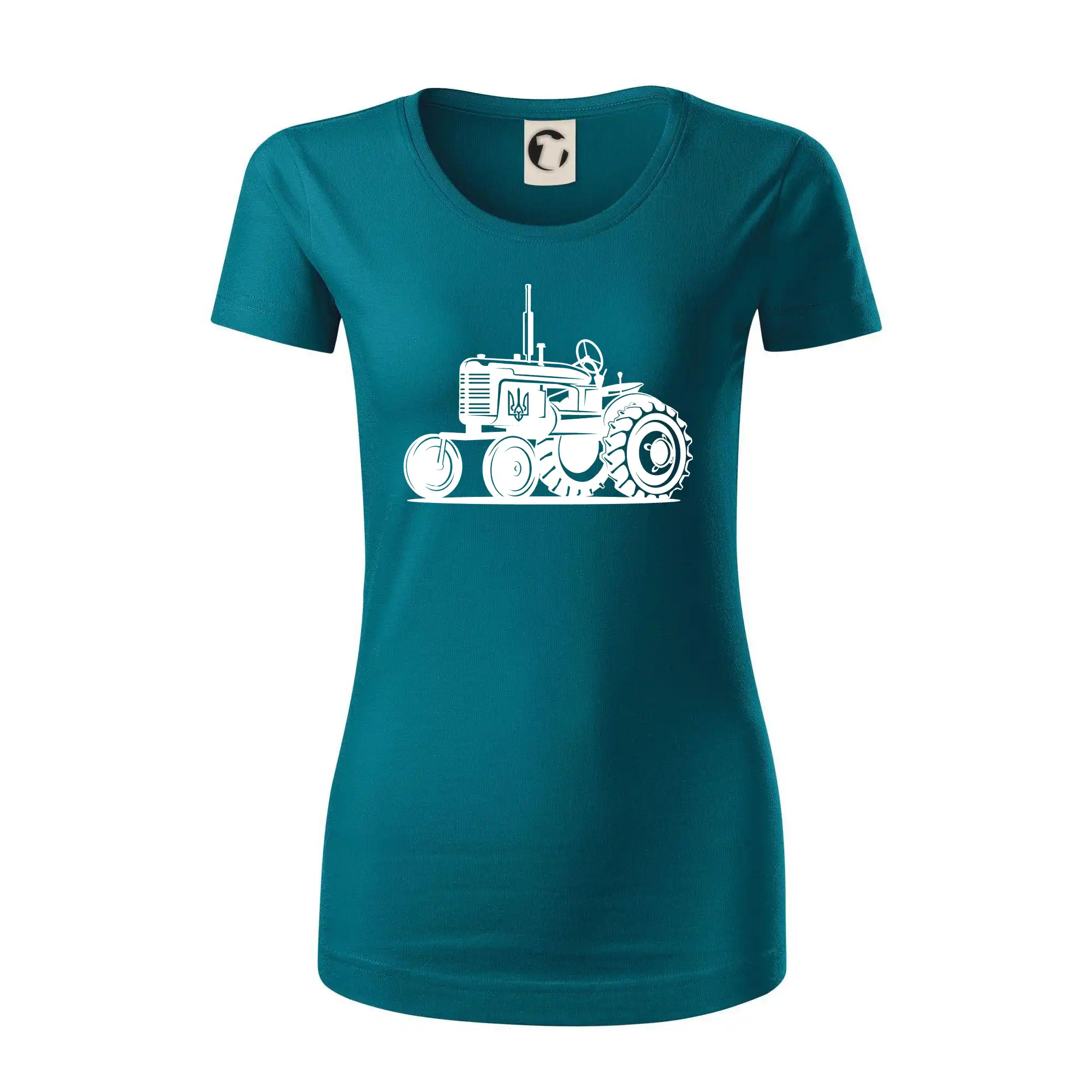 Tričká s vlajkou ukrajiny - Traktor Ukrajinskej armády - Dámske tričko z organickej bavlny Origin (GOTS)