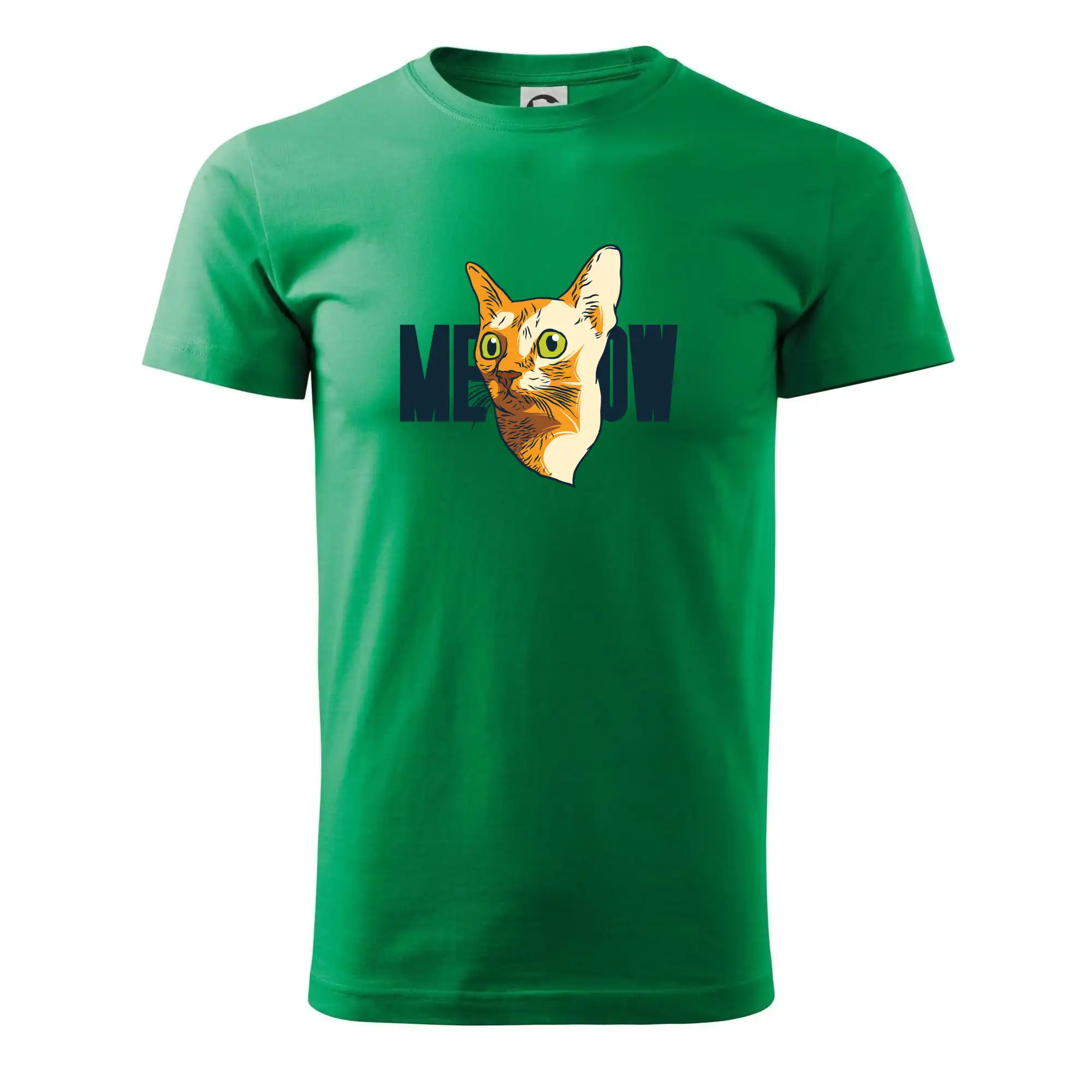 Vtipná tričká s mačkou - Mačka meow - Pánske tričko nižšej gramáže