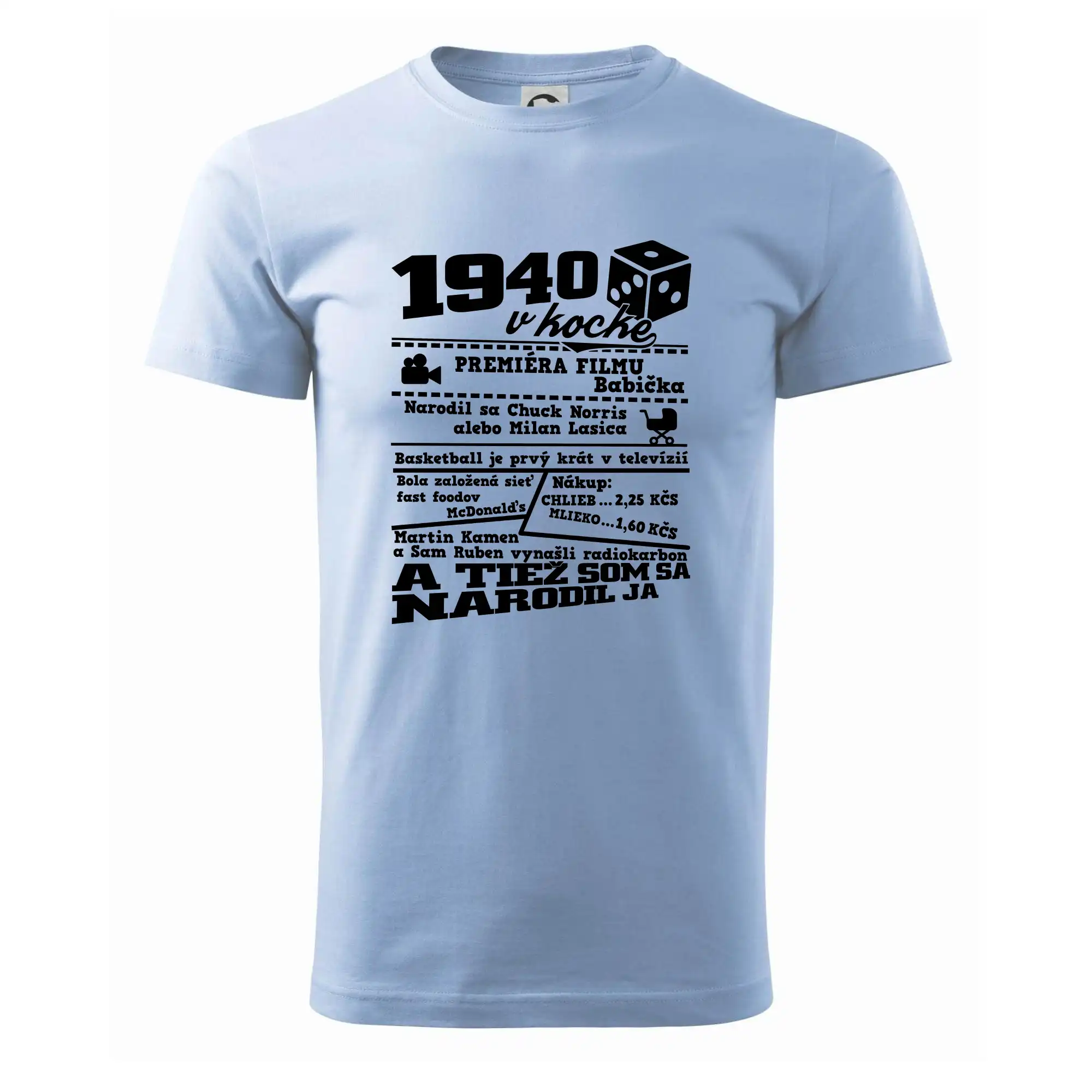 1940 v kocke - Pánske tričko nižšej gramáže