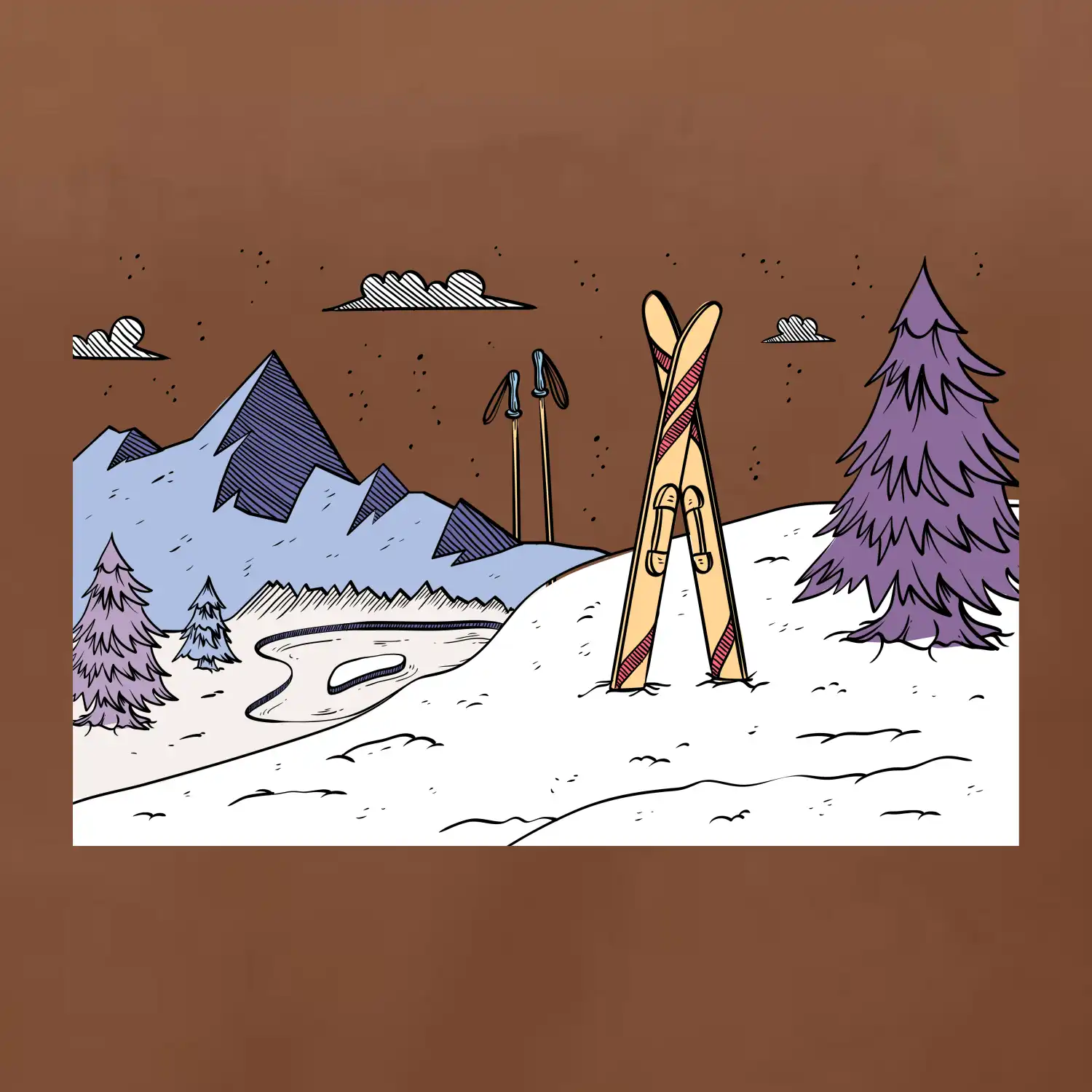 Panorama lyžování