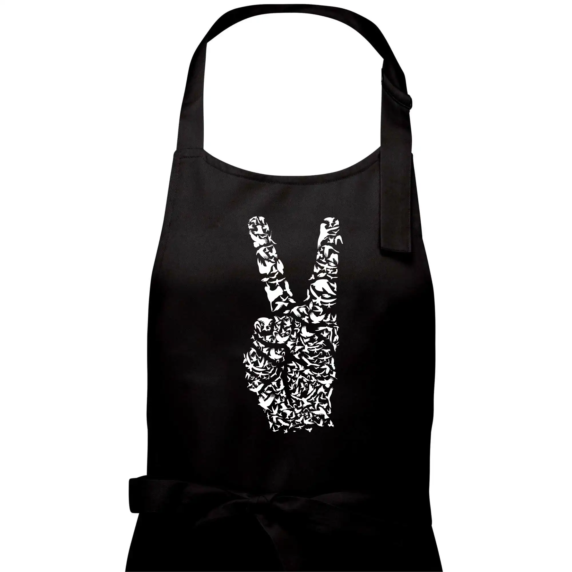 Grafické tričká - Peace symbol two fingers - Pánska zástera na varenie