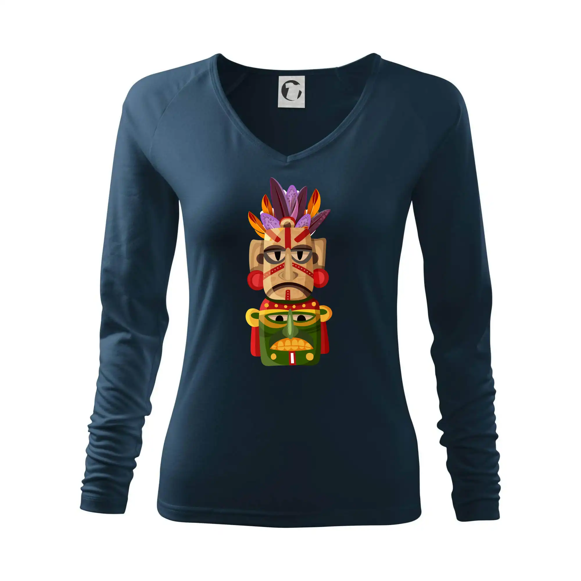 Mayové maska s peřím