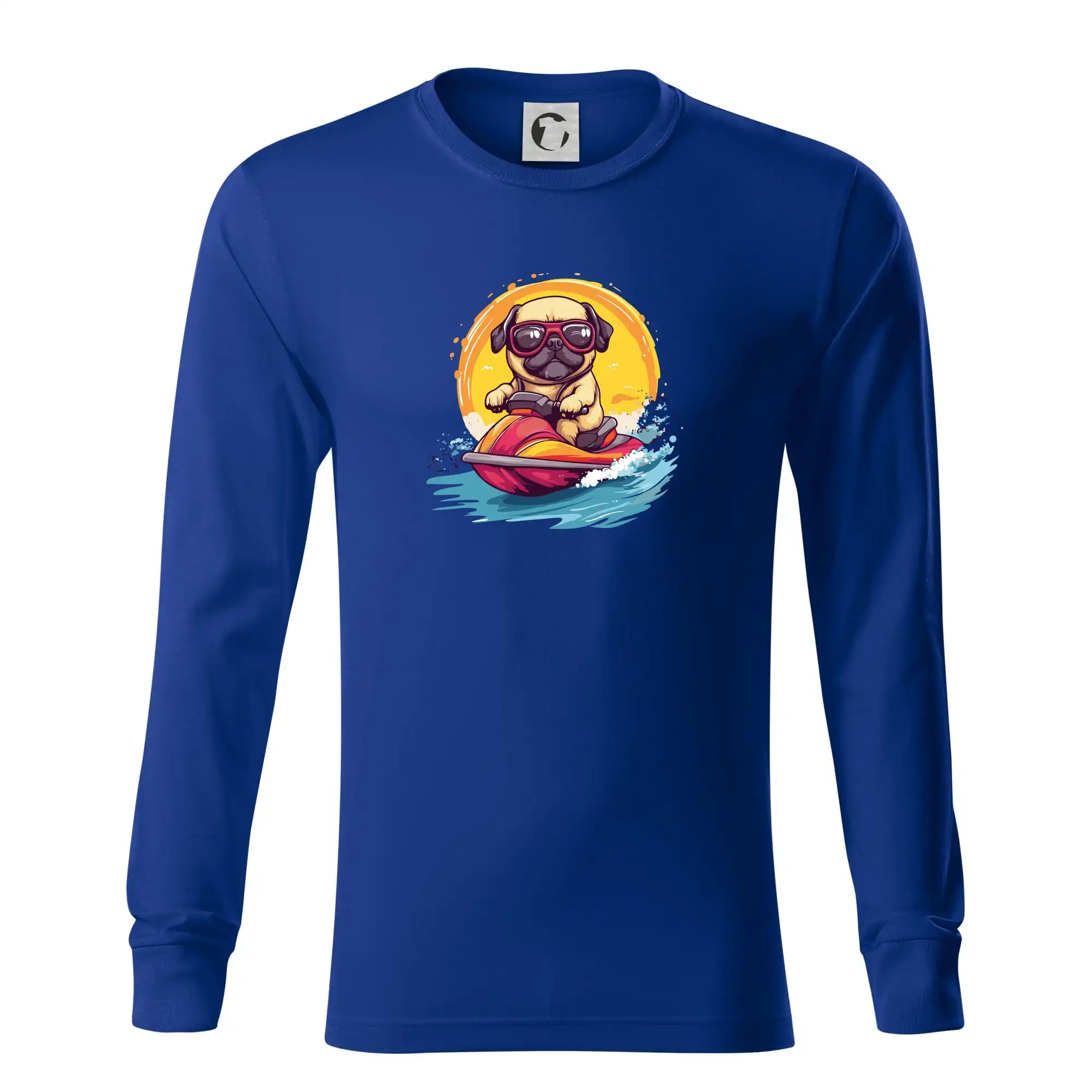 Mops na vodním skútru