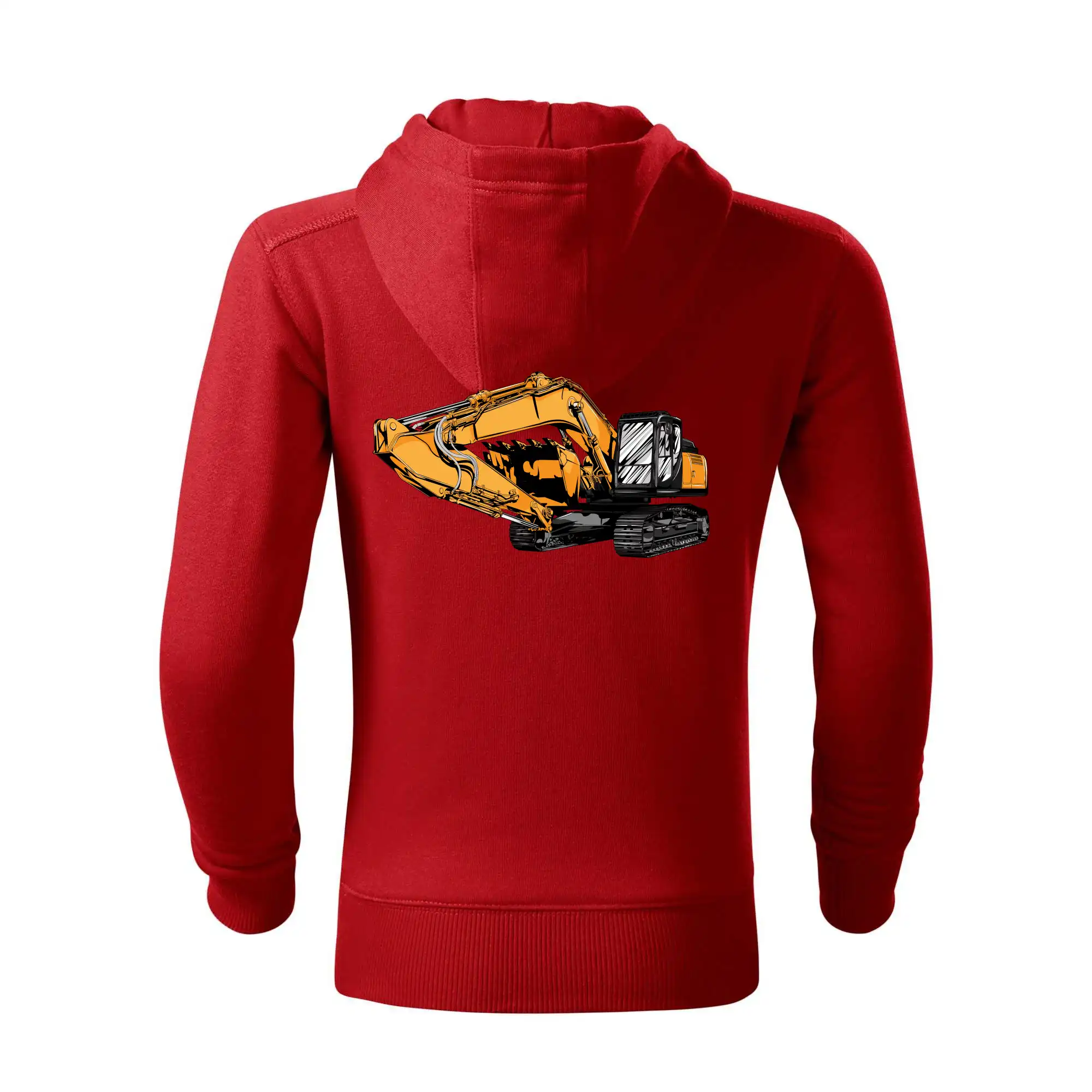 Žlutý bagr z boku