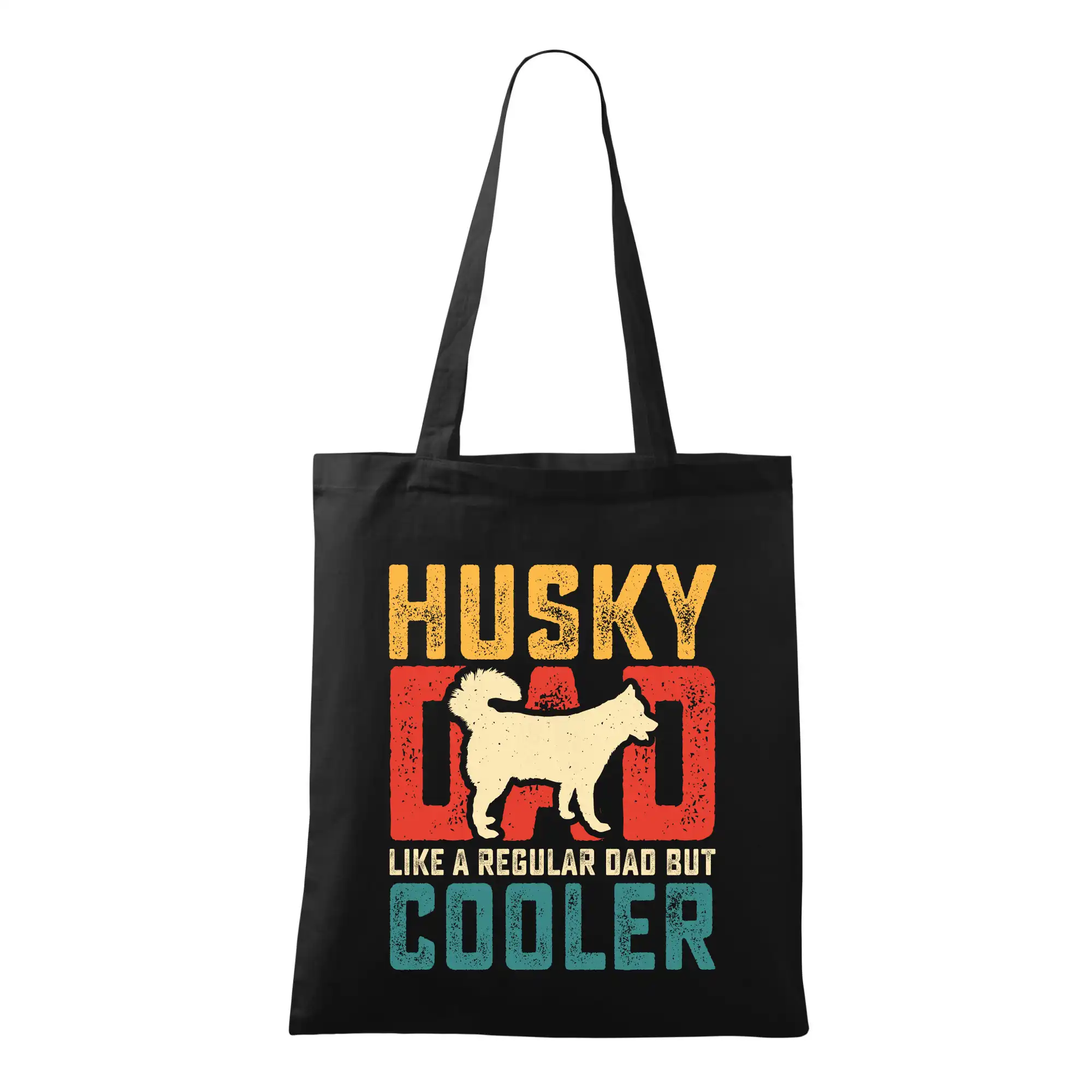 Tričká s motívom Sibírsky husky - Husky dad like a regular dad but cooler - Taška bavlnená