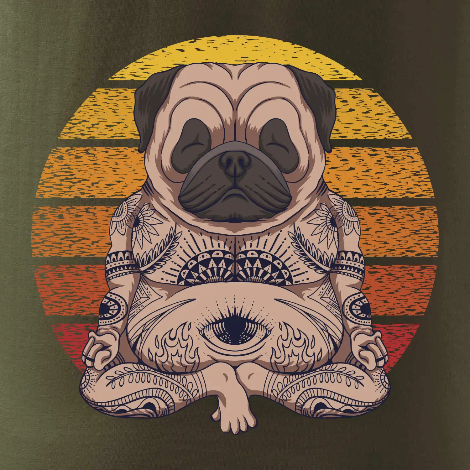 Yoga meditace - pug
