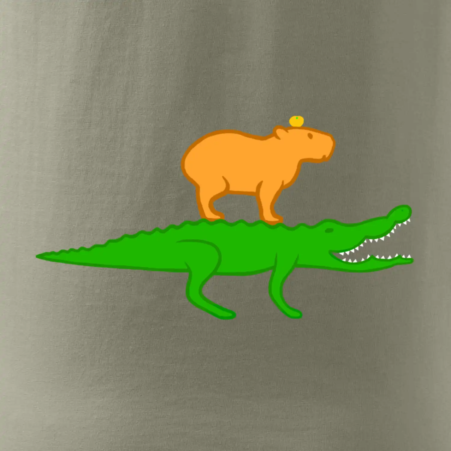 Kapybara na krokodýlovi (Moňas)