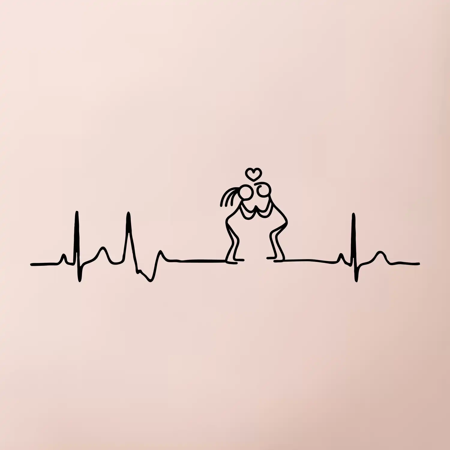 EKG zamilovaný pár