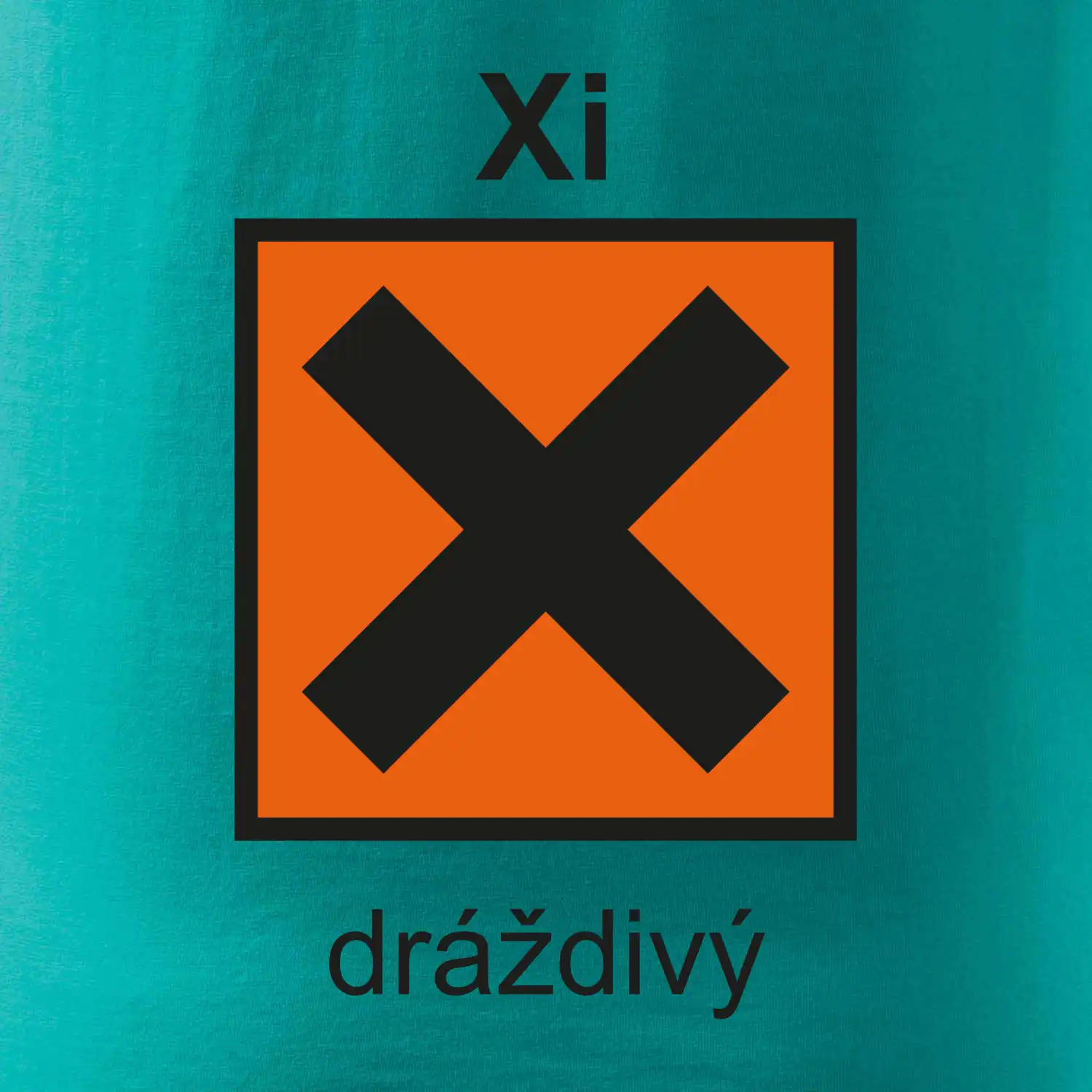 Xi Dráždivý - Výstražná tabulka na tričku