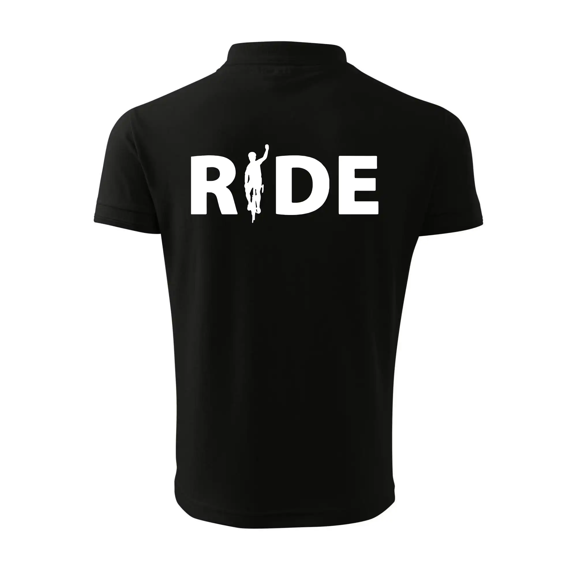 Ride - nápis s cyklistou