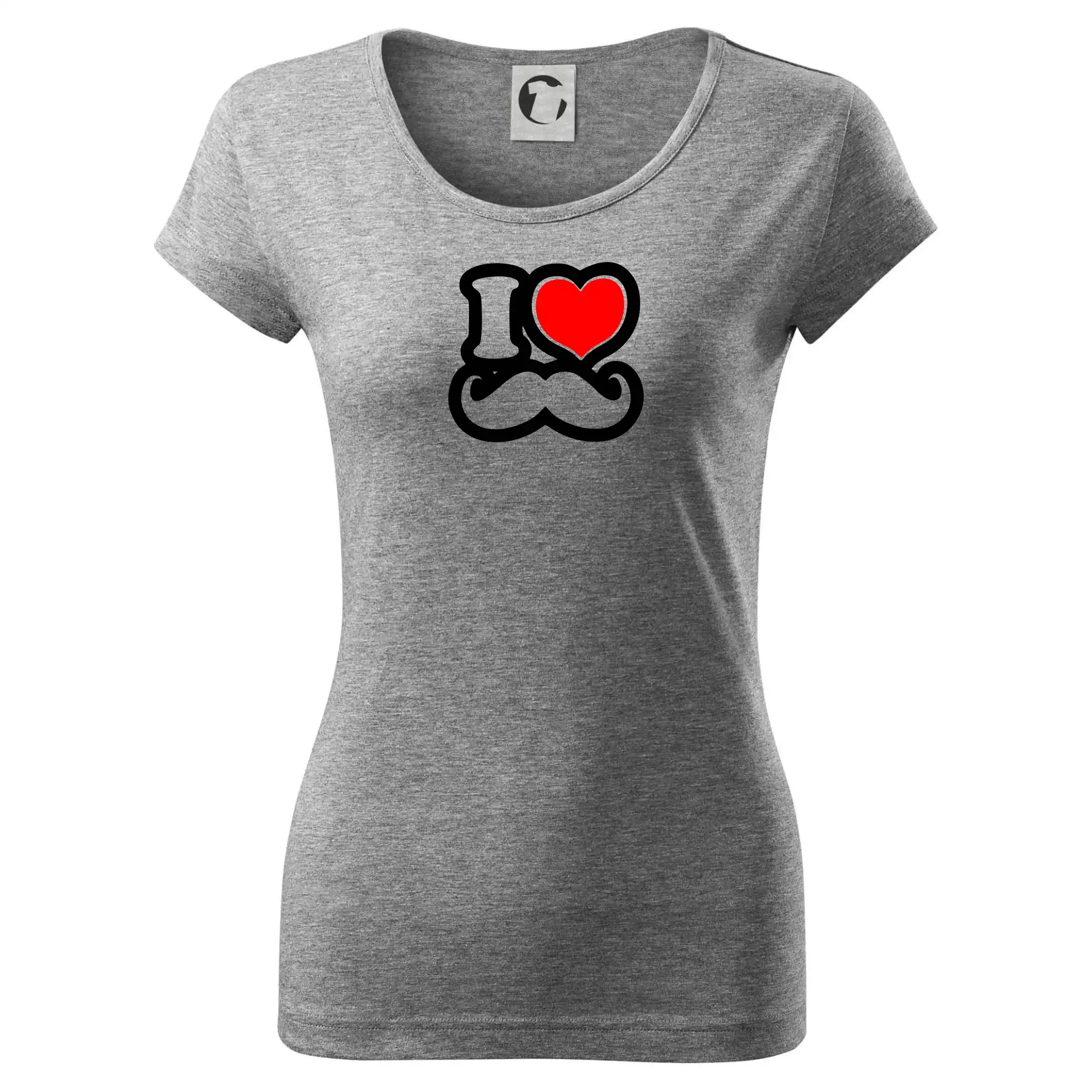 i love mustache - obrys