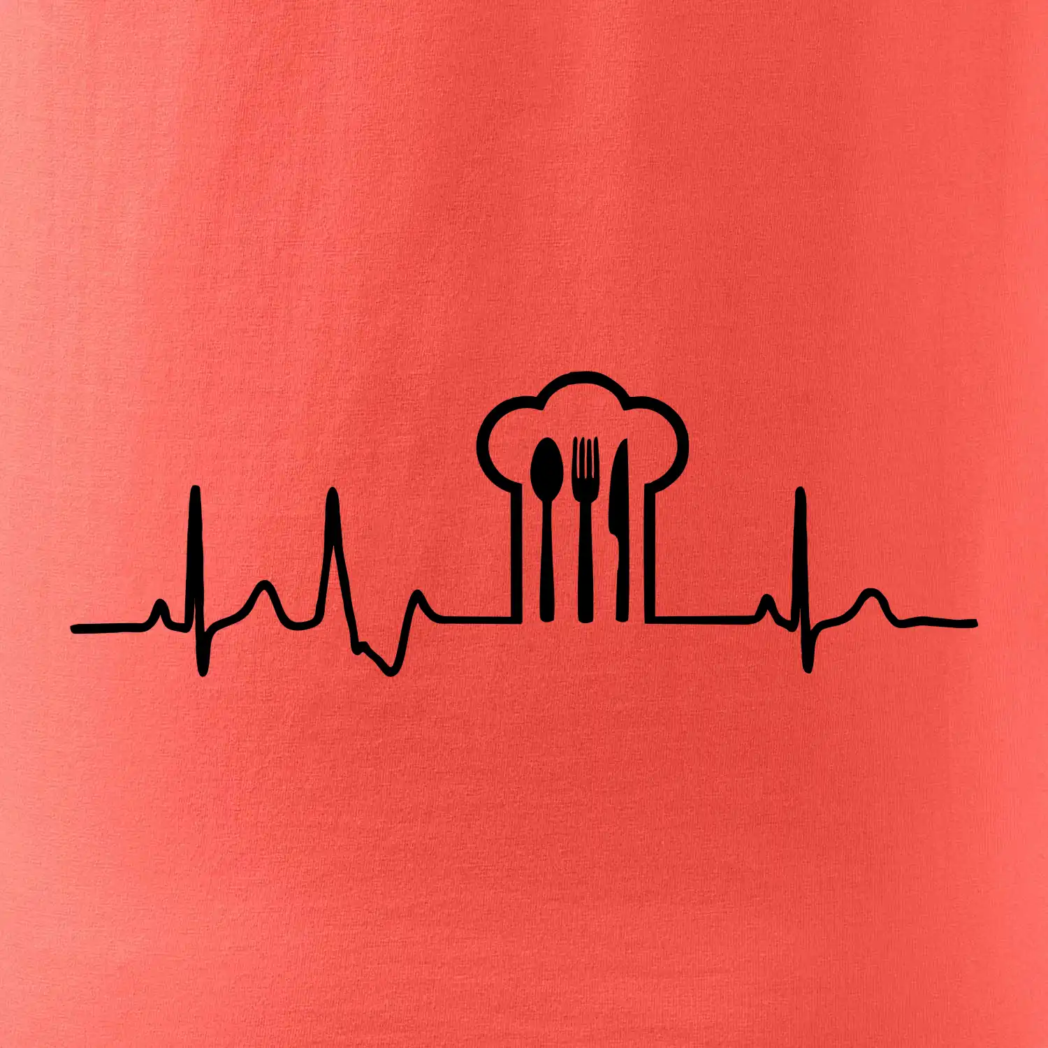 EKG kuchař čepice a příbory