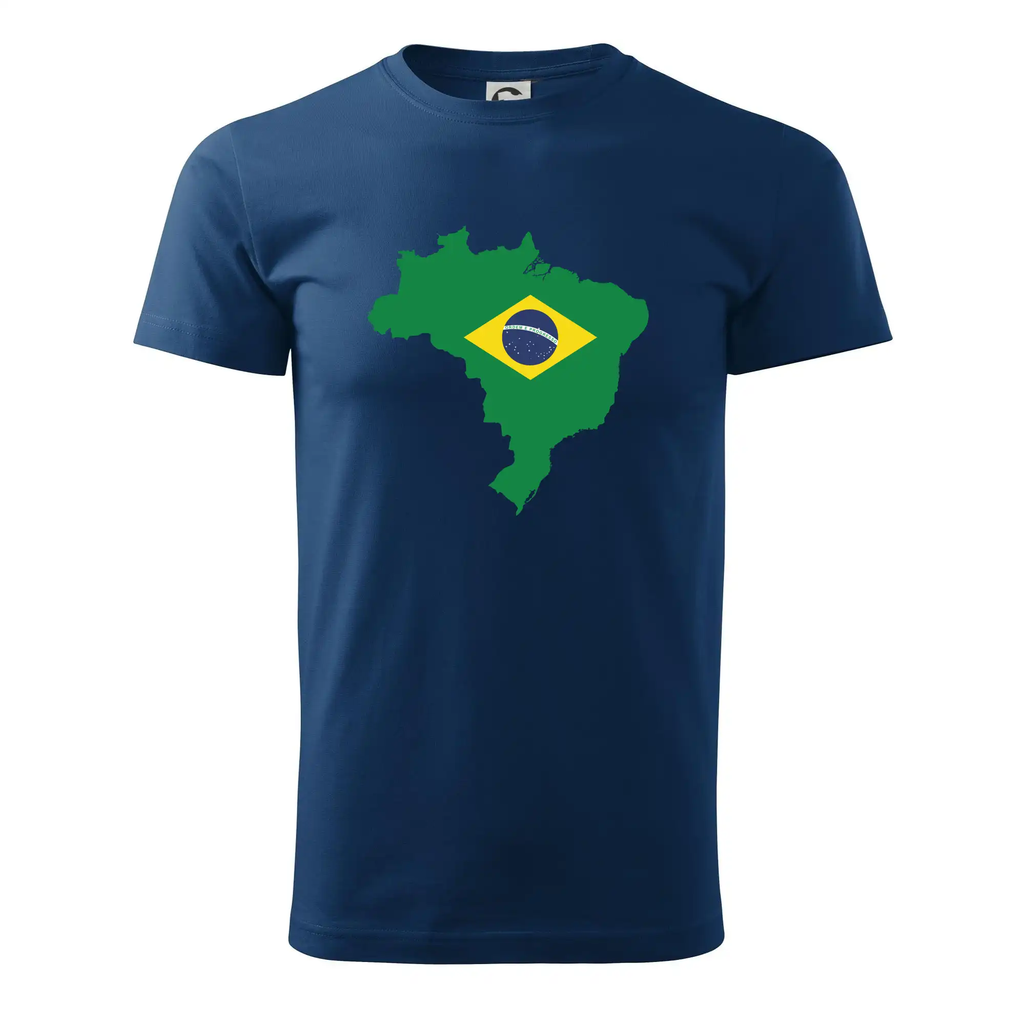 Brazílie vlajka v mapě