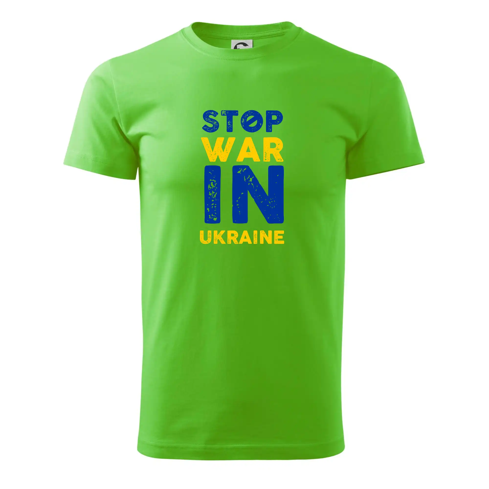 Barevný nápis Stop war in ukraine