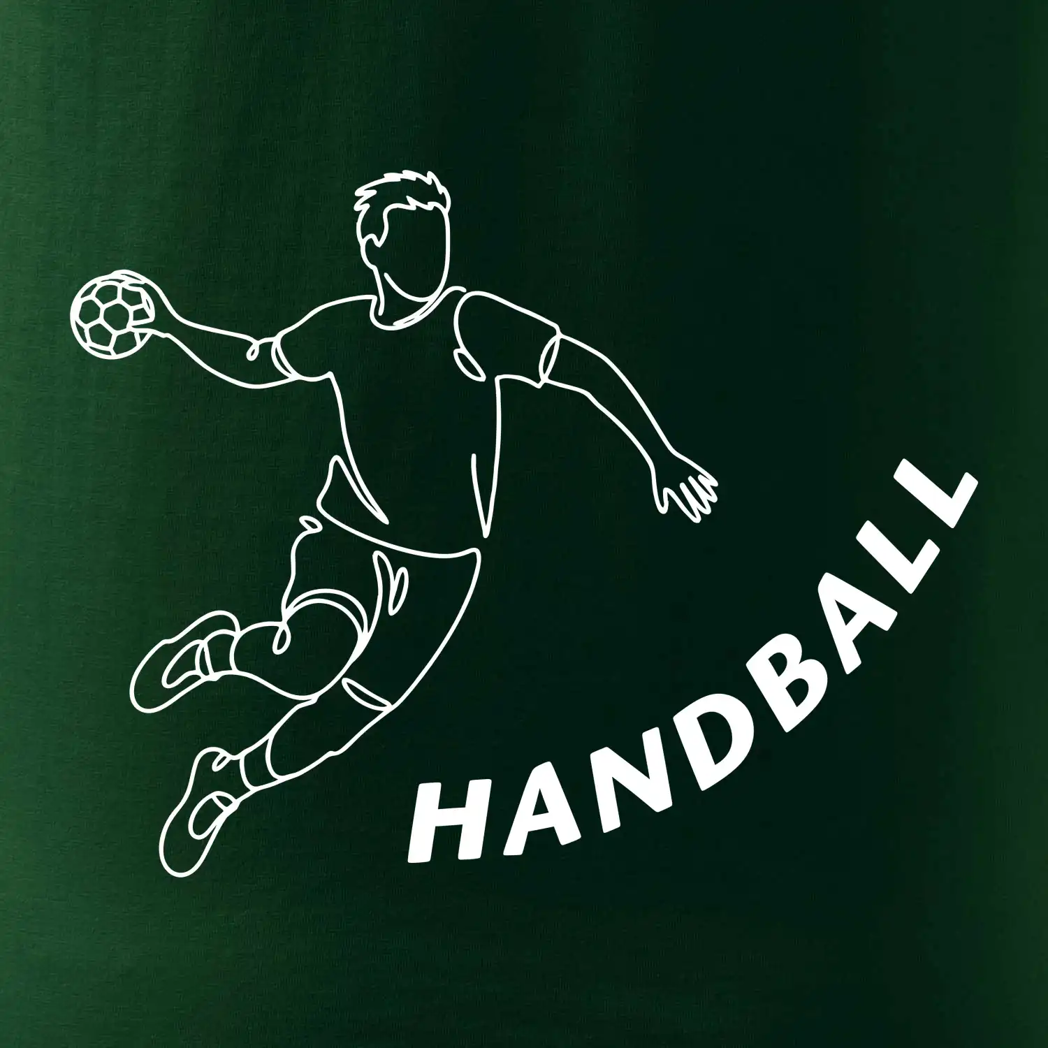 Handball nápis šikmo