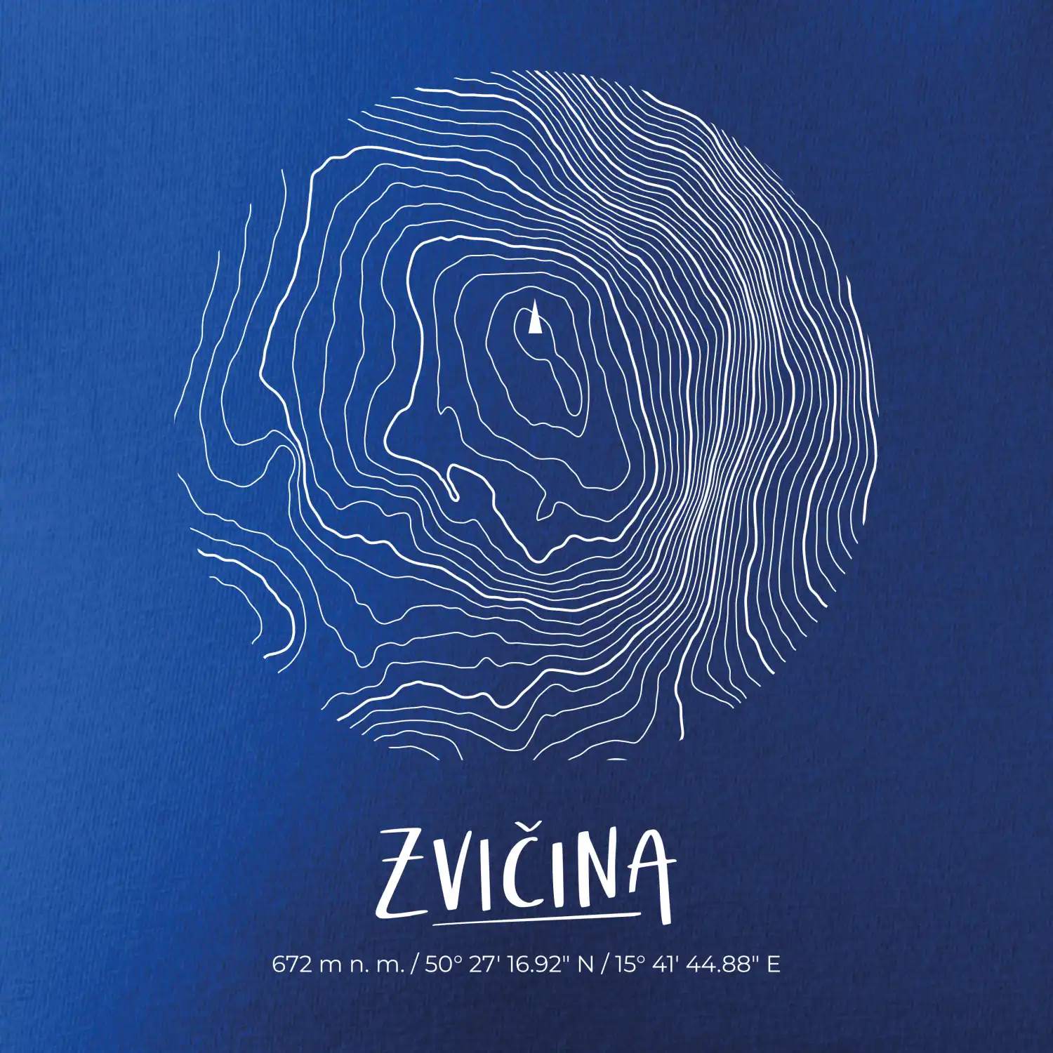 Zvičina - vrstevnice v kruhu