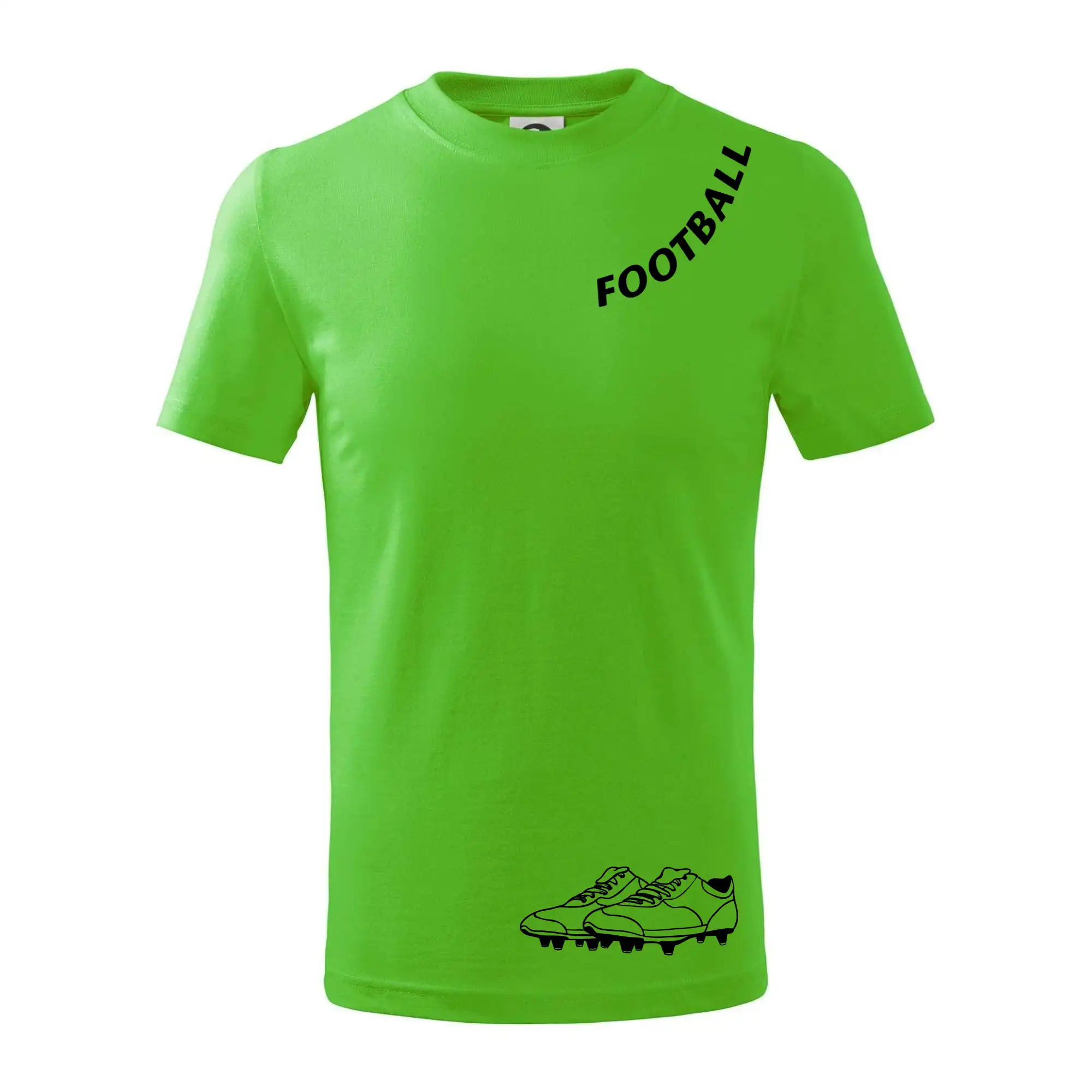 Tričká pre futbalistov - FOOTBALL nápis šikmo - Tričko detské bavlnené