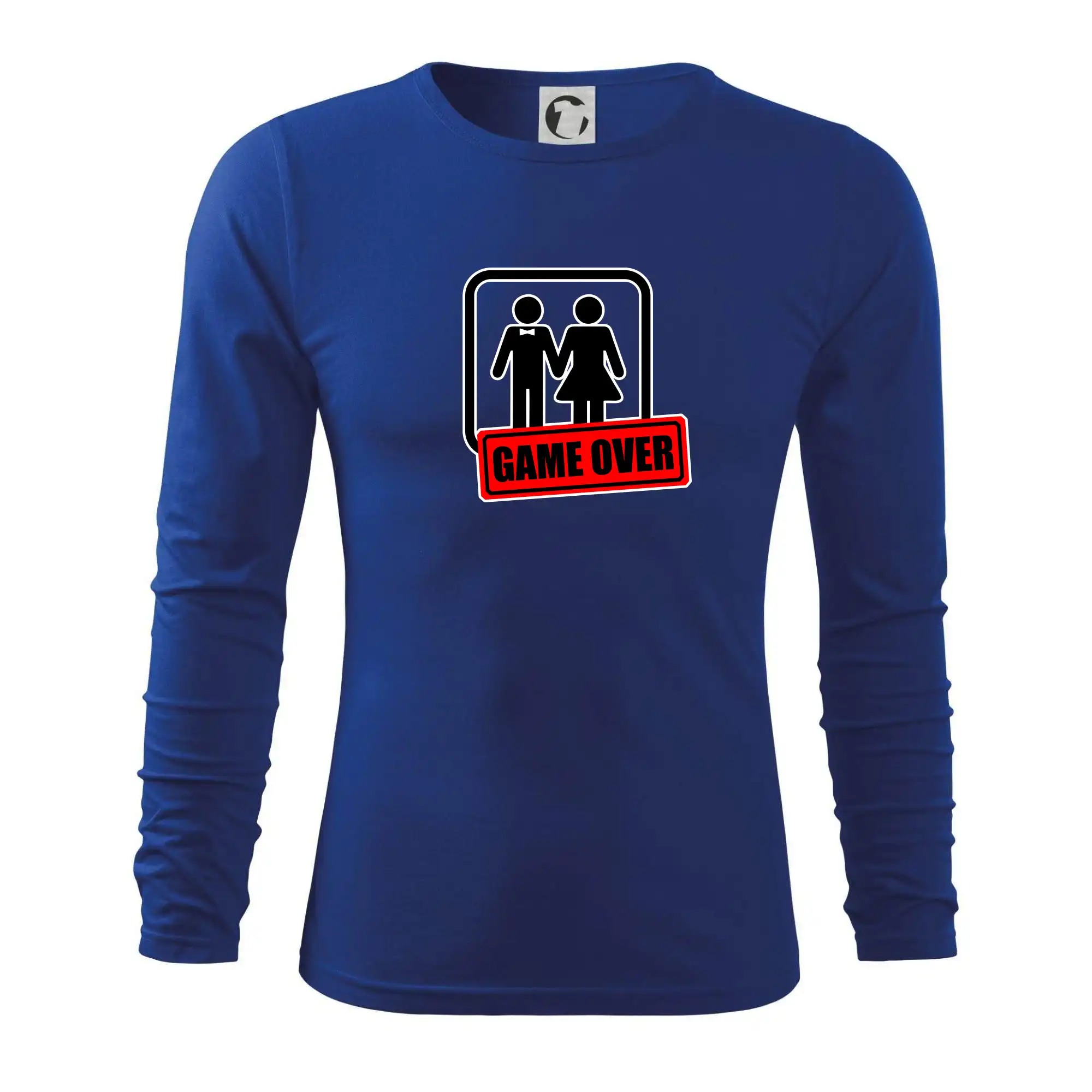 Tričká na rozlúčku so slobodou - Bachelor Party - Game over (hetero) - Tričko s dlhým rukávom FIT-T long sleeve
