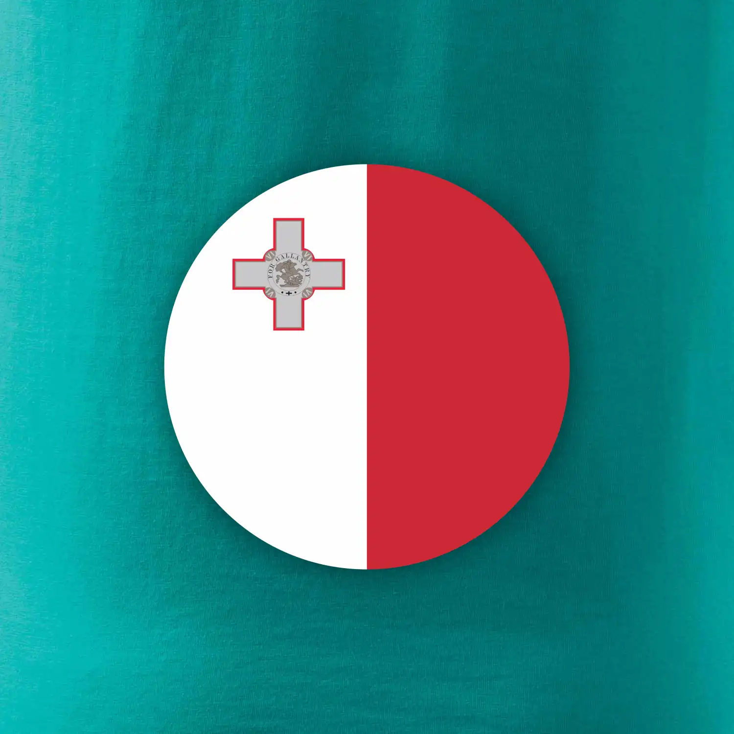 Vlajka Malta kulatá velká