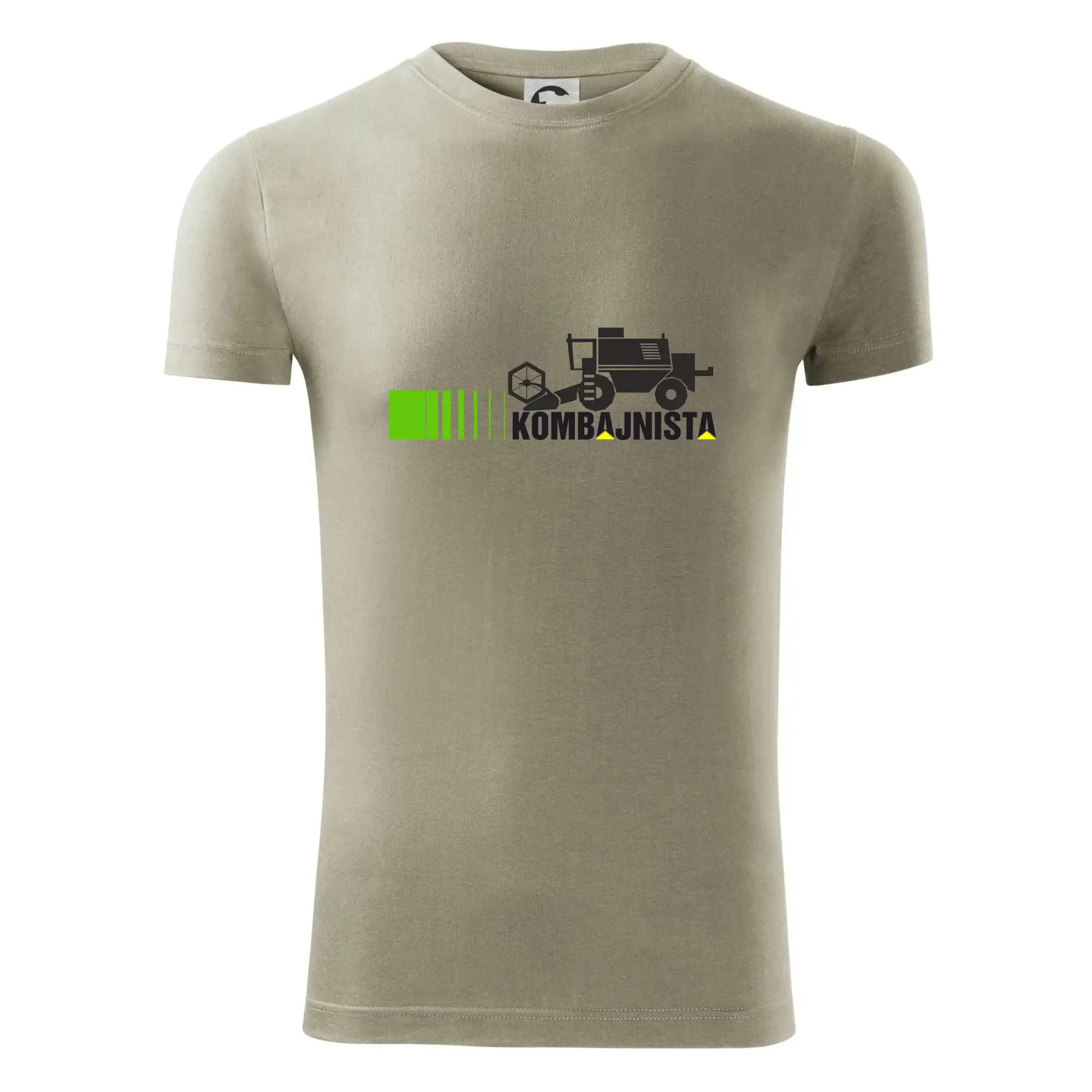 Kombajnista zelená a žlutá