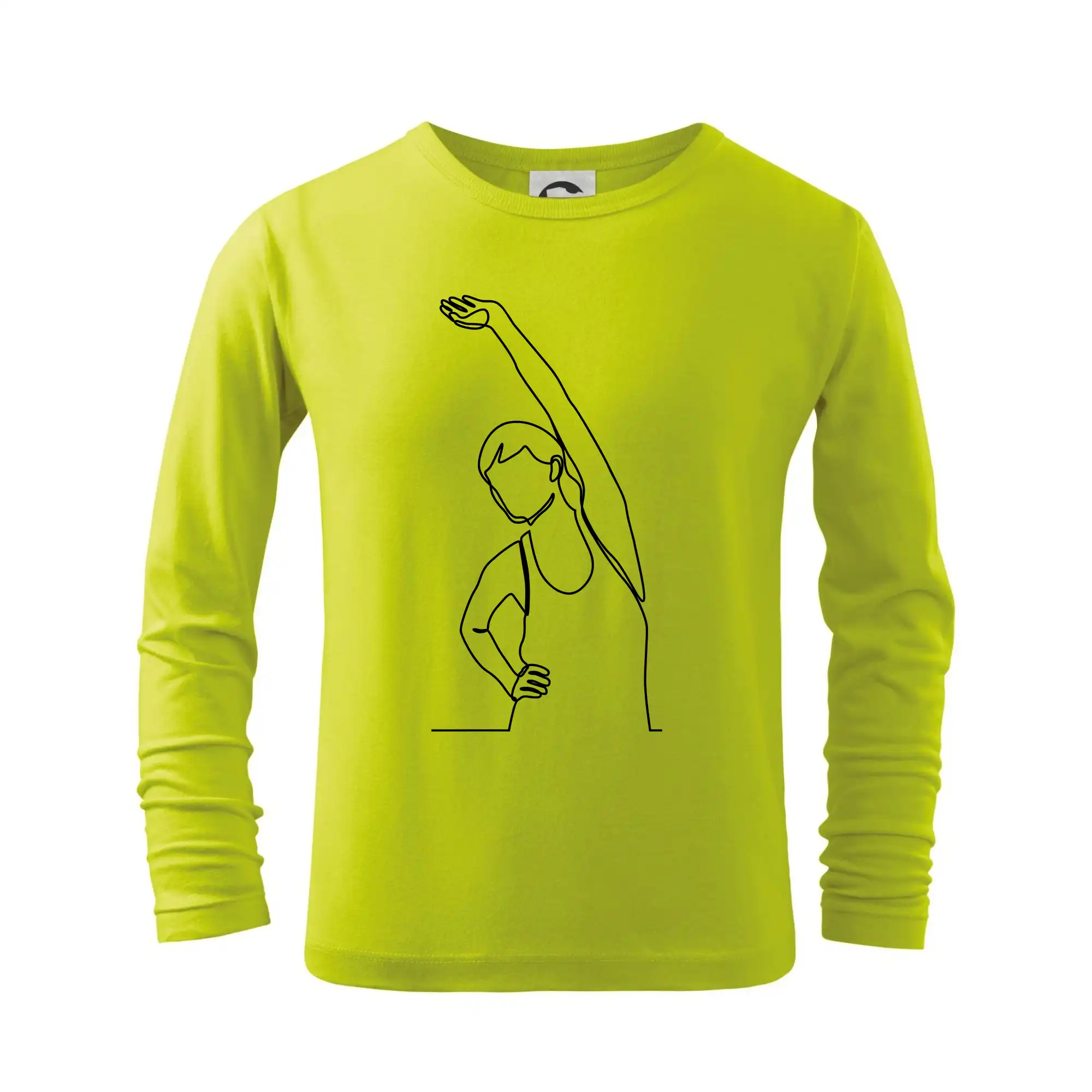 Protahující se žena jedním tahem