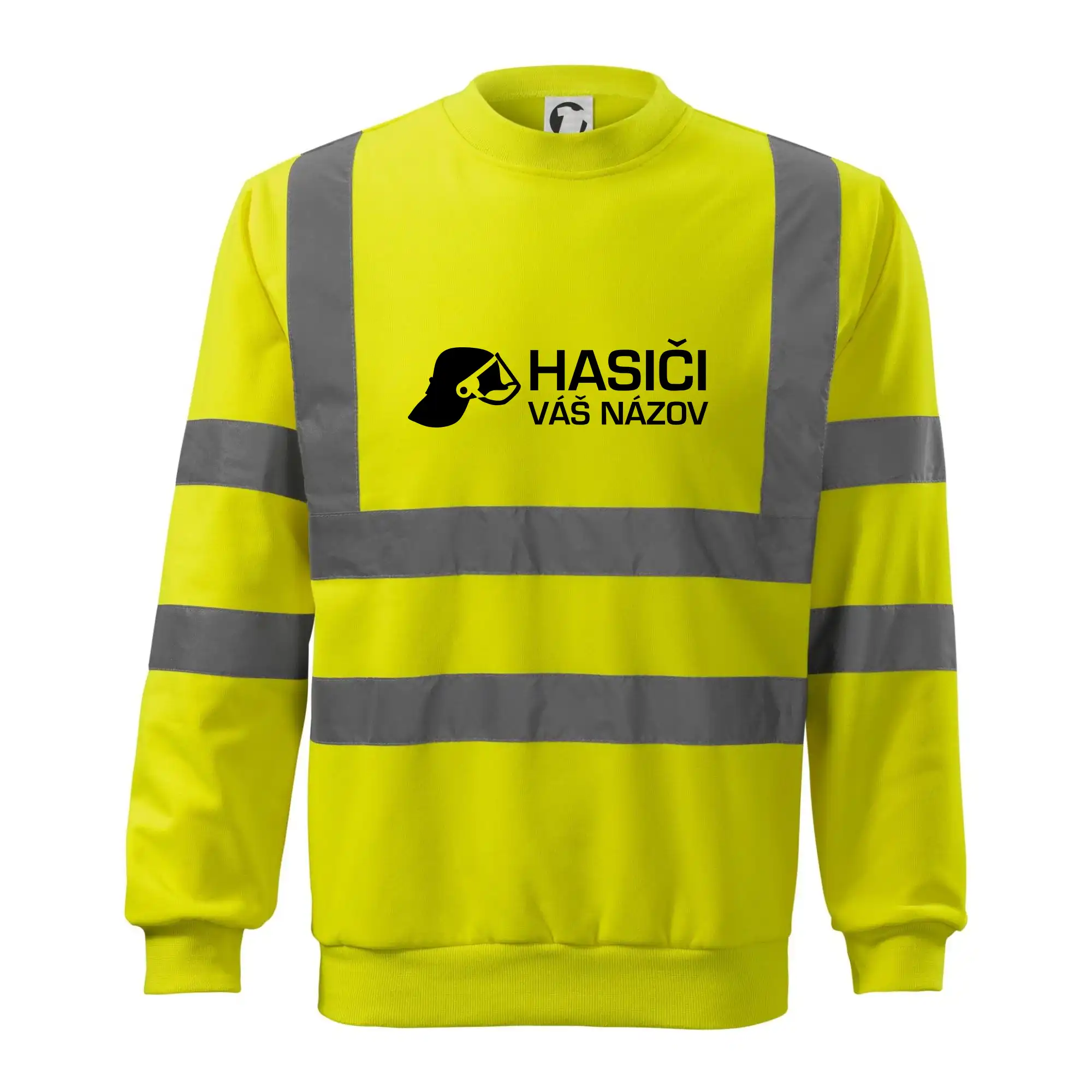 Originálne tričká pre hasičov - Hasiči helma - vlastný nápis - Reflexná mikina