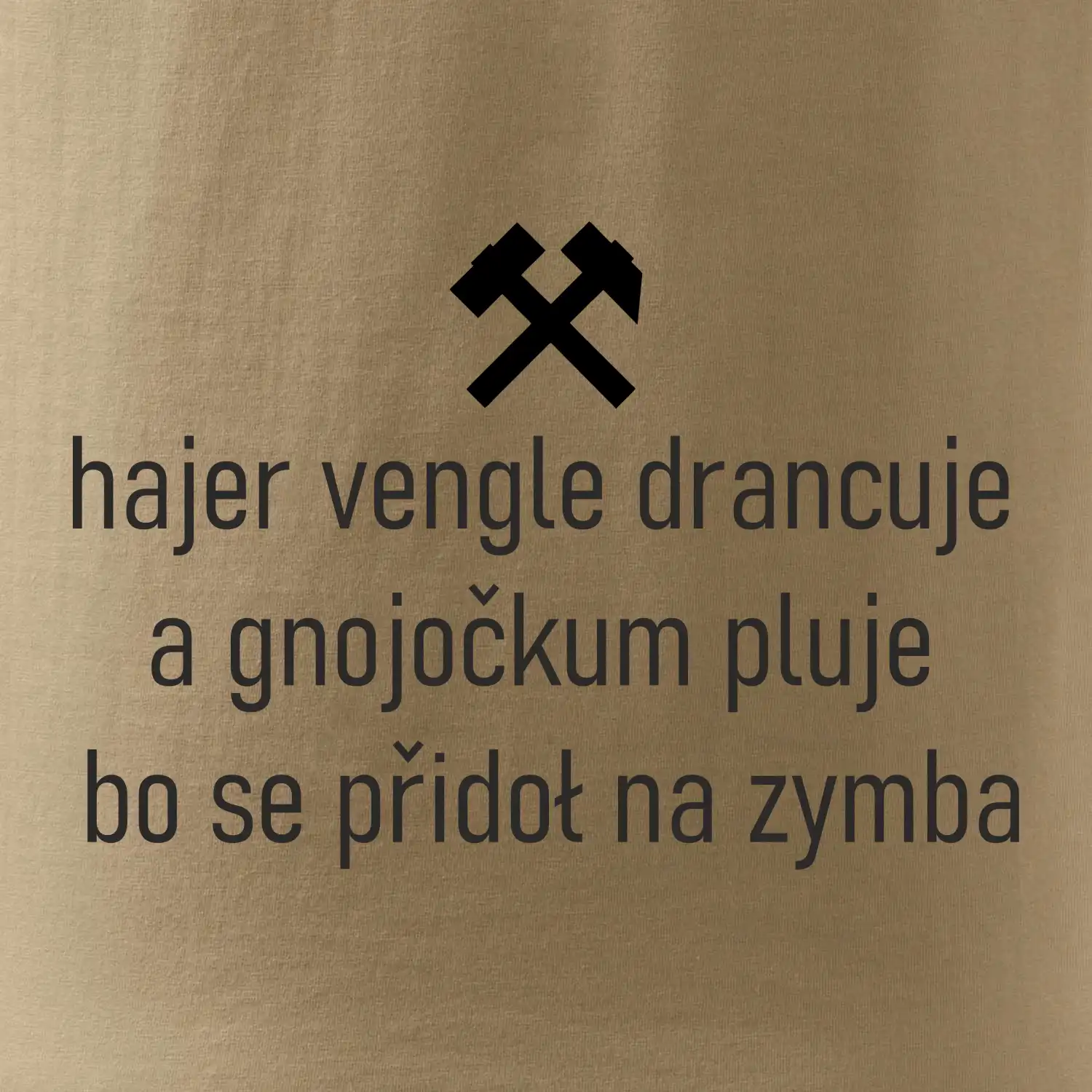 Hajer vengle drancuje a gnojočkum pluje bo se přidoł na zymba