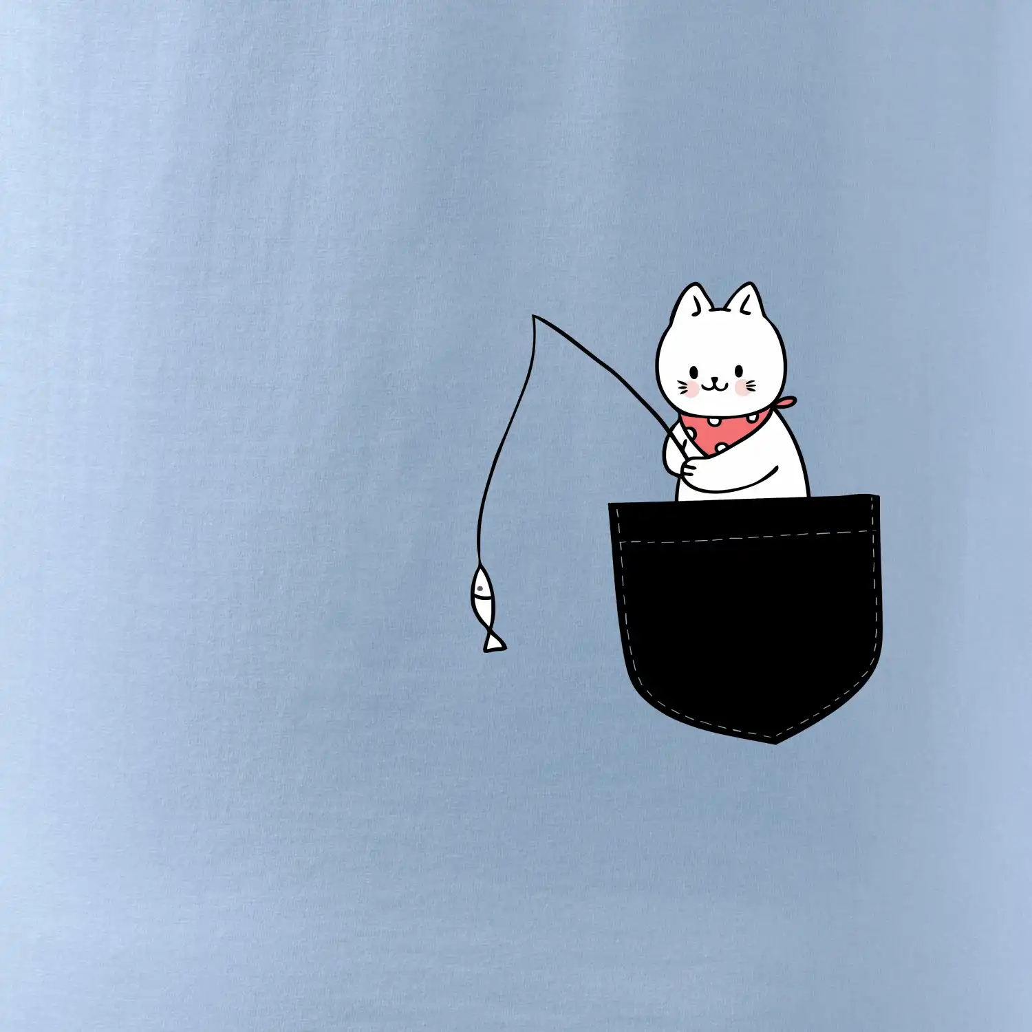 Kočka s rybou v kapse