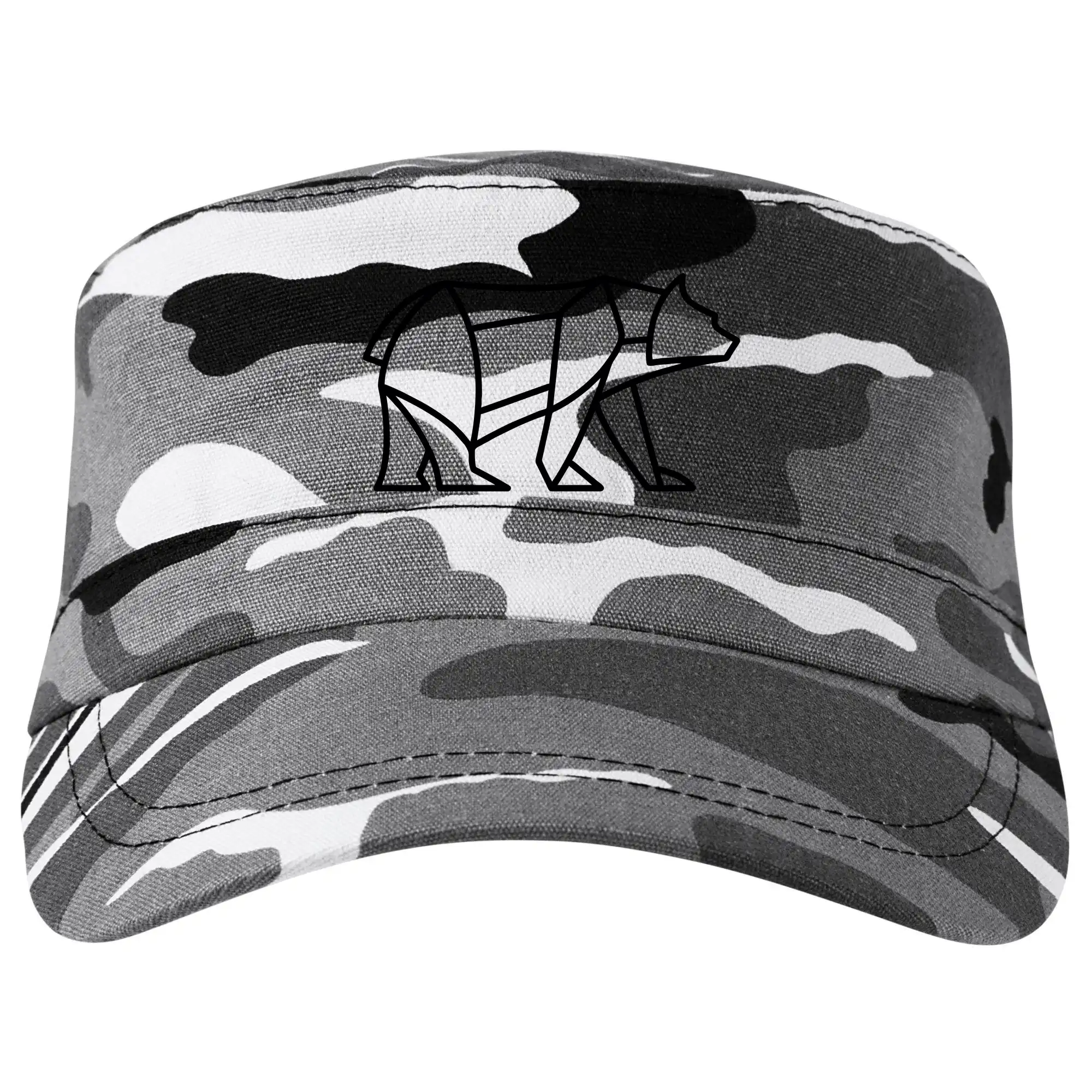 Tričká so zvieratami - Geometria ľadový medveď chodiaci - Šiltovka CAMO