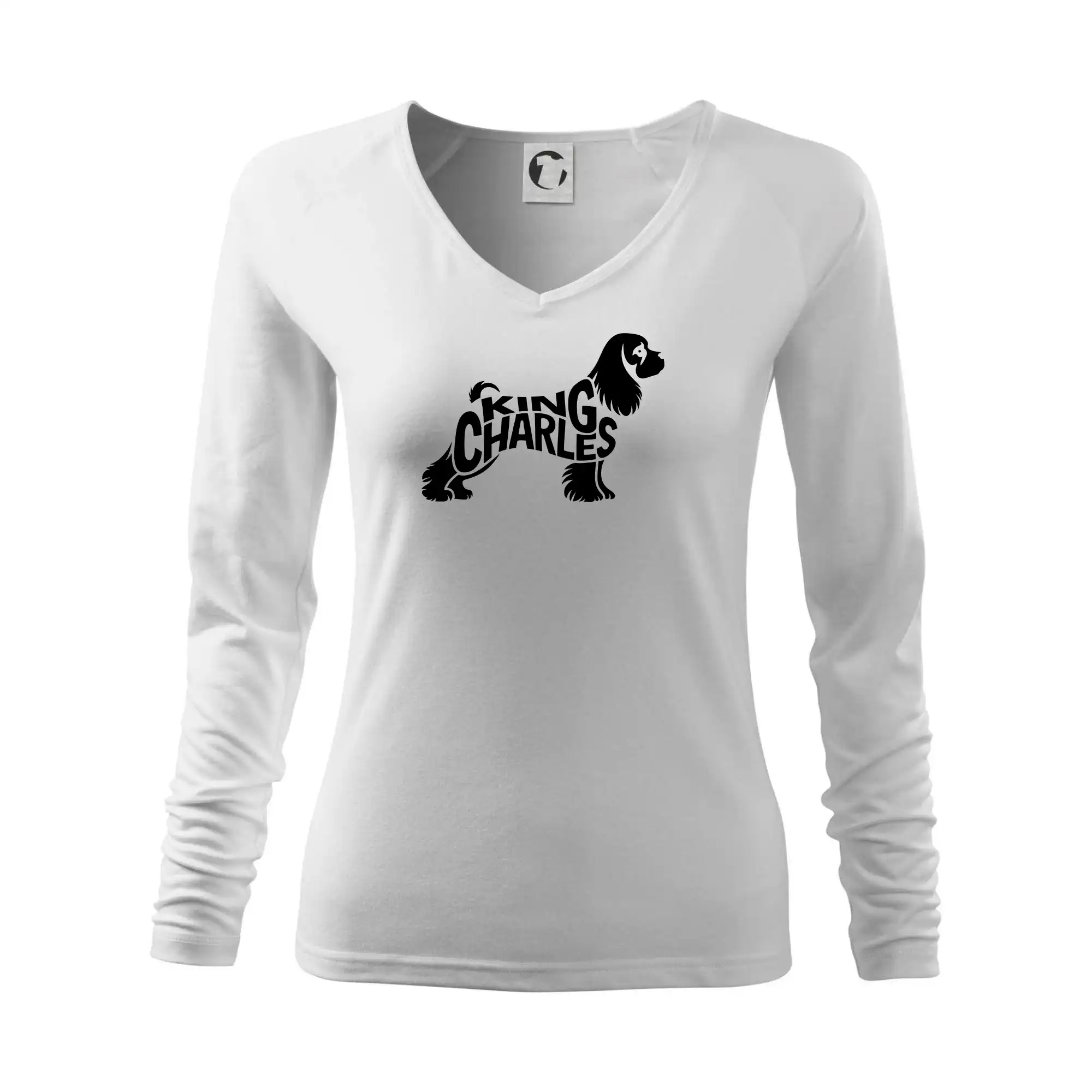 Kavalír king Charles španěl nápis v těle