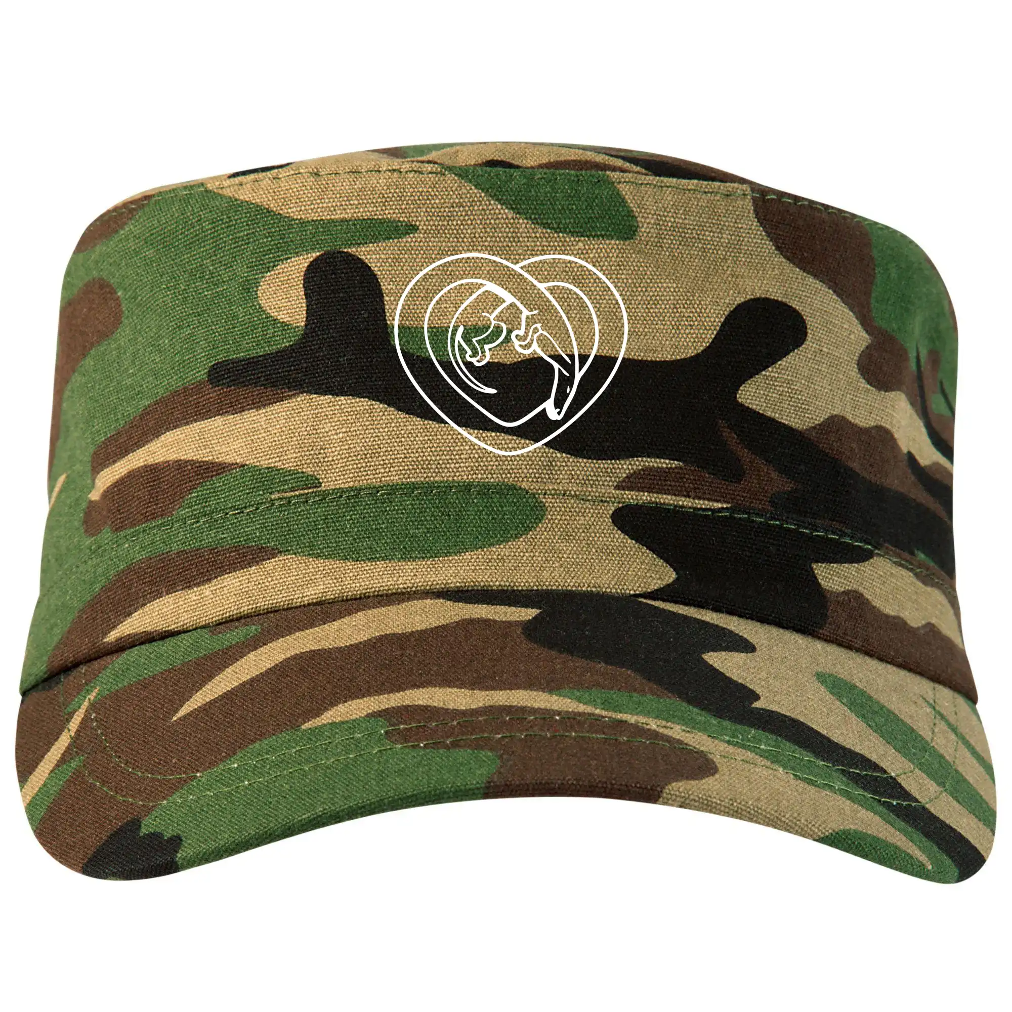 Tričká s motívom jazvečíka - Jazvečík srdca - obrys - Šiltovka CAMO