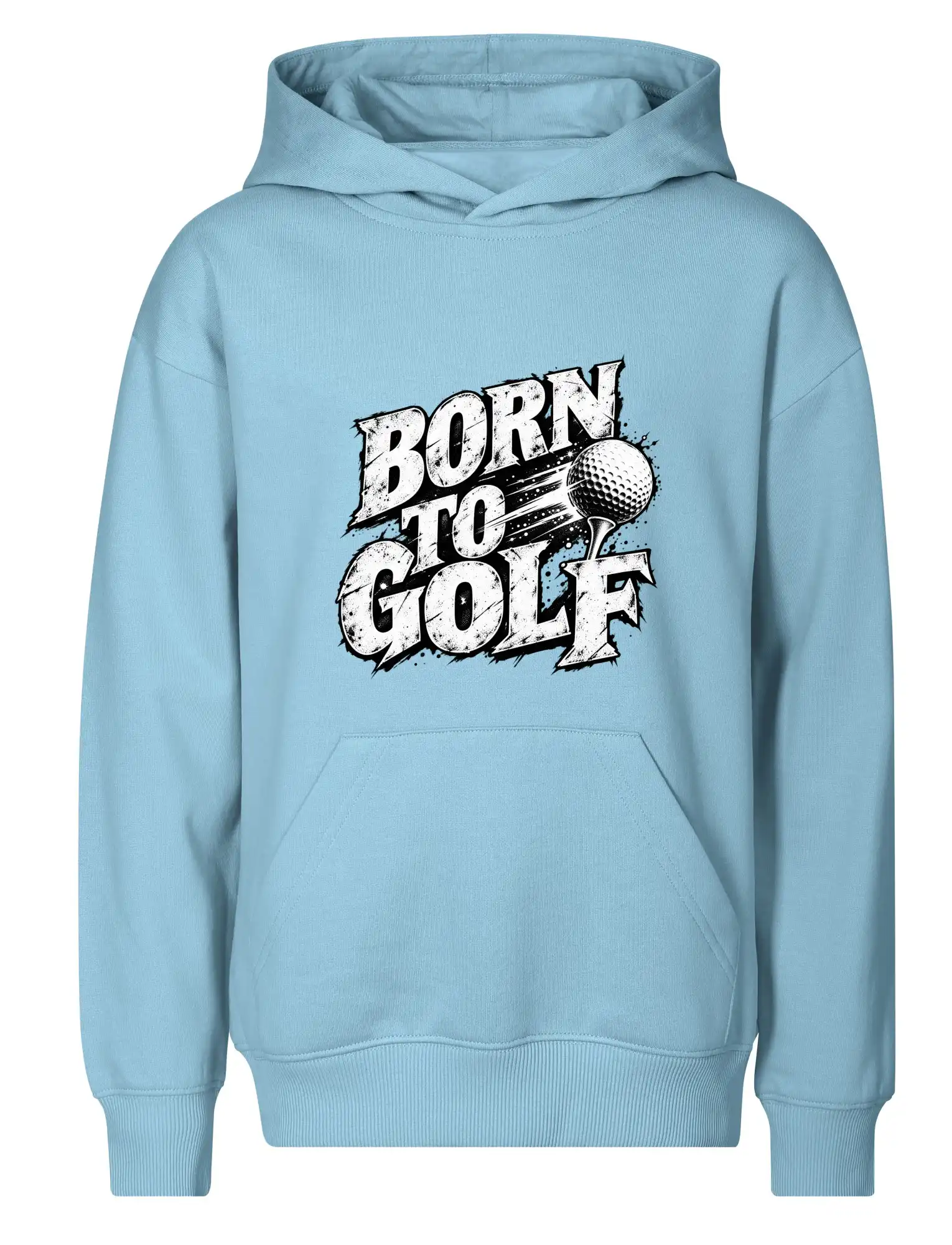 Born to golf černobílý drsný potisk