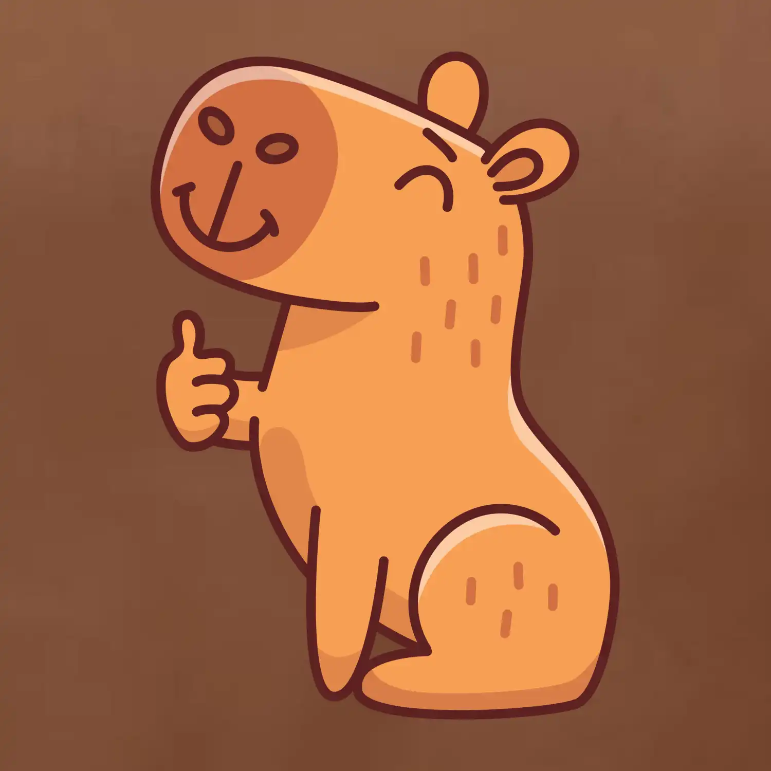 Kapybara s palcem nahoru