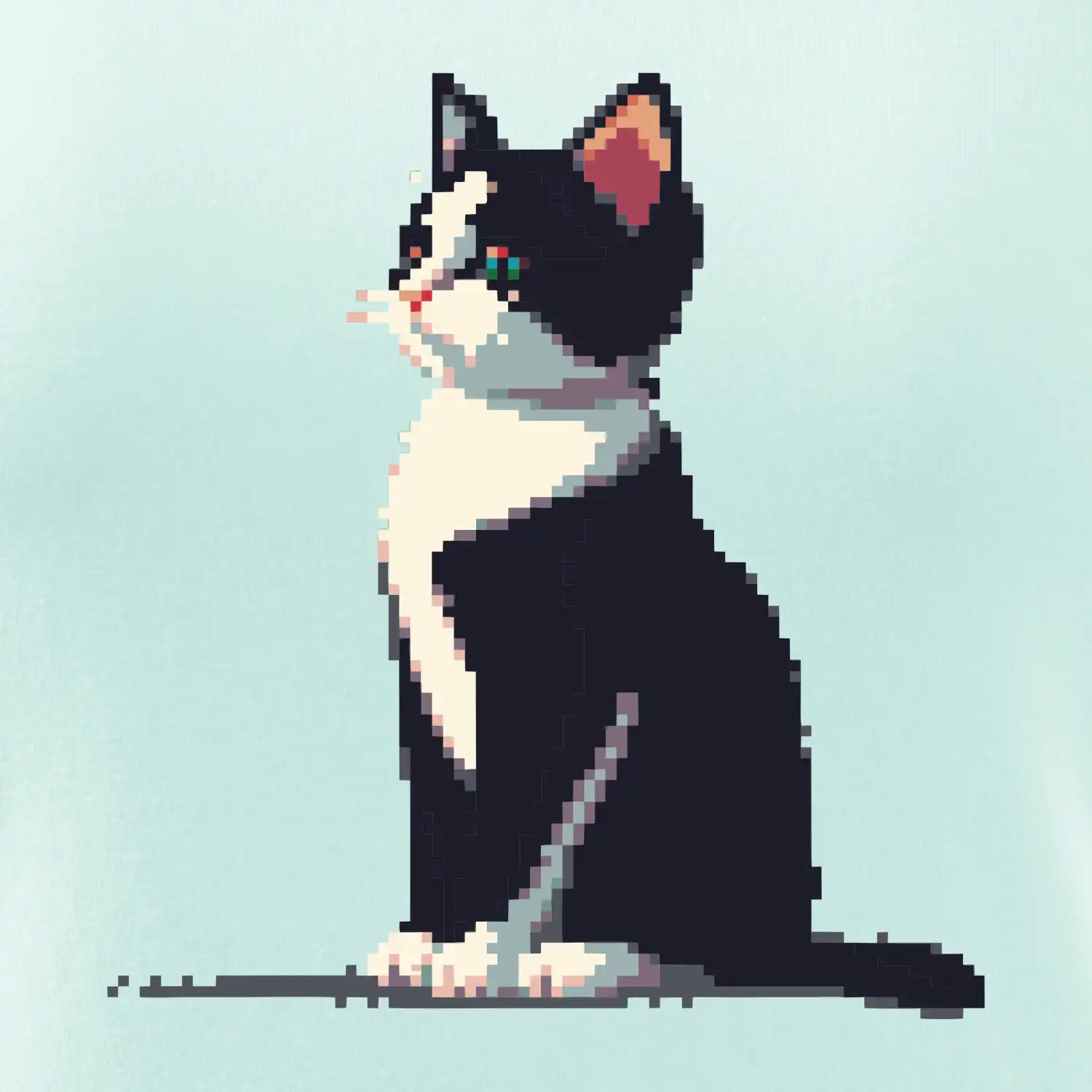 Mourovatá kočka pixel