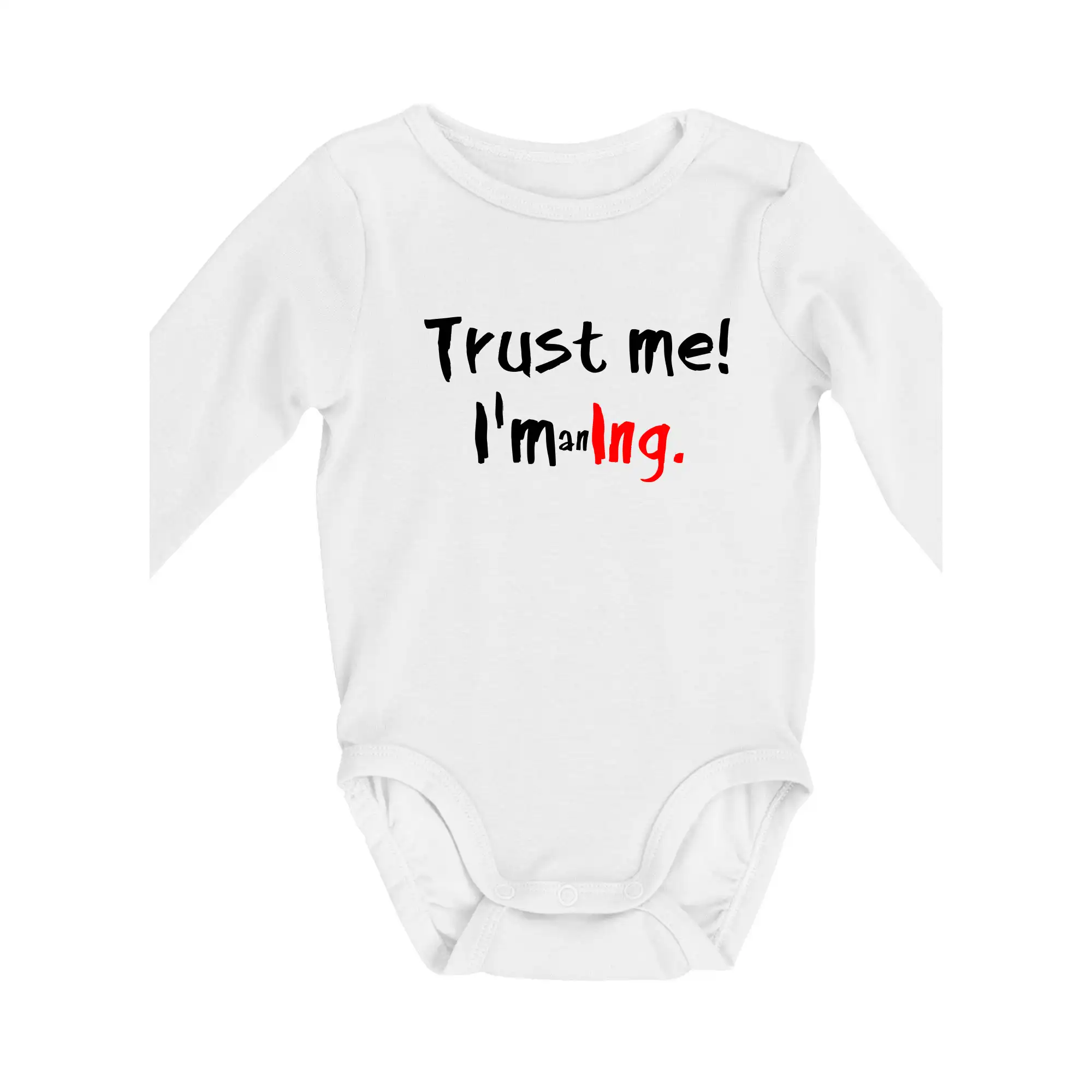 Tričká na ukončenie štúdia - Trust me I´m an Ing. / Ver mi som Ing. - Body dojčenské s dlhým rukávom